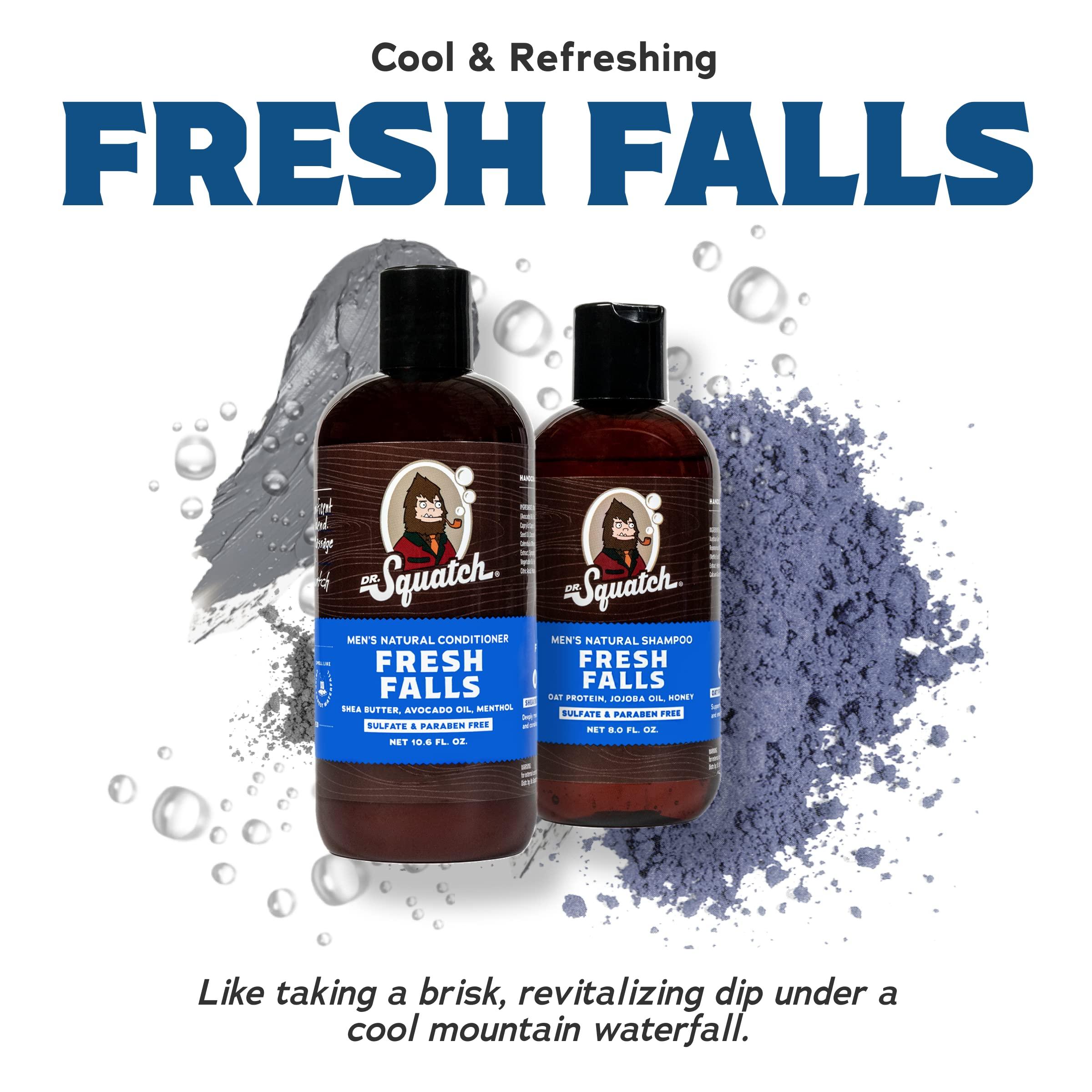 Dr. Squatch Natural Hair Bundle for Men - Healthy, Full Looking Hair - Fresh Falls Shampoo (8 fl oz), Fresh Falls Conditioner (11.5 fl oz) - Image 2