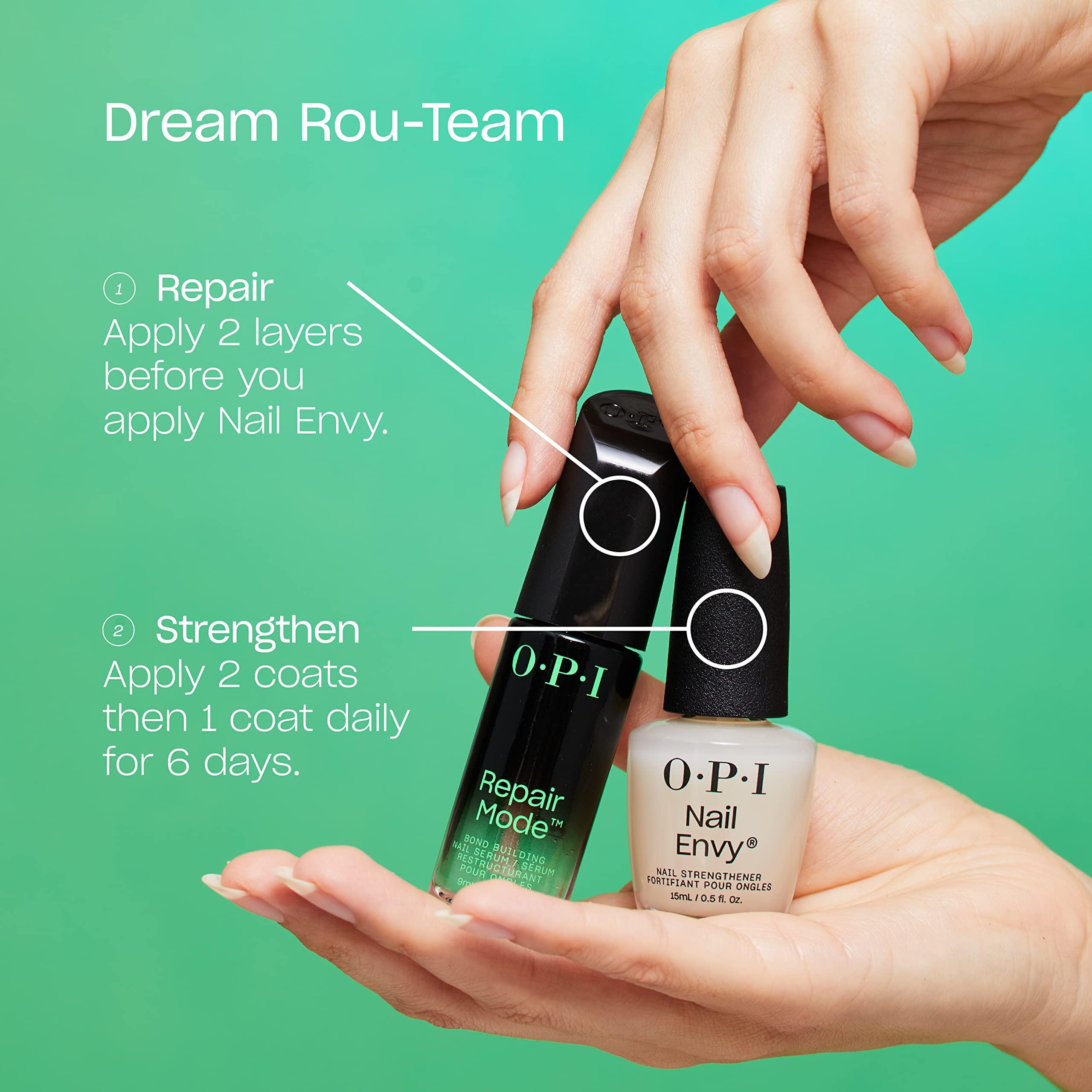 OPI Nail Envy Nail Strengthener | Clear & Opaque Crème Nail Polish Treatment | Strengthen Weak & Thin Nails - Image 6