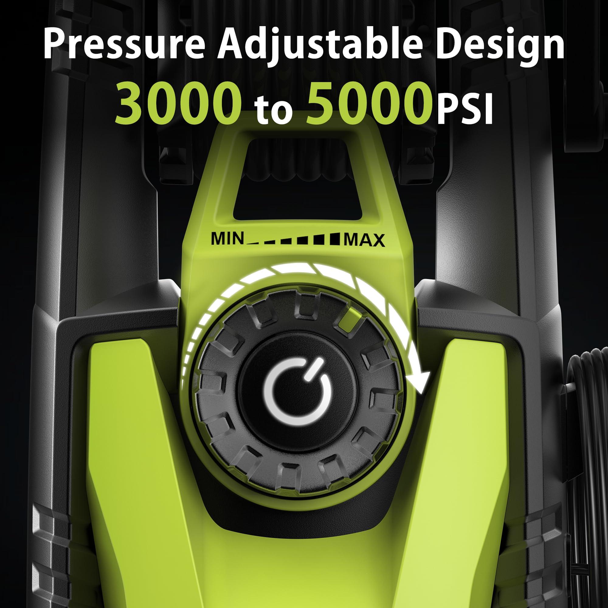 4000 PSI Electric Pressure Washer, 1900W Motor, 4 Adjustable Nozzles, 32.81ft Hose, Foam Cannon, Ideal for Driveways, Patios, Cars, Boats, and More - Image 2