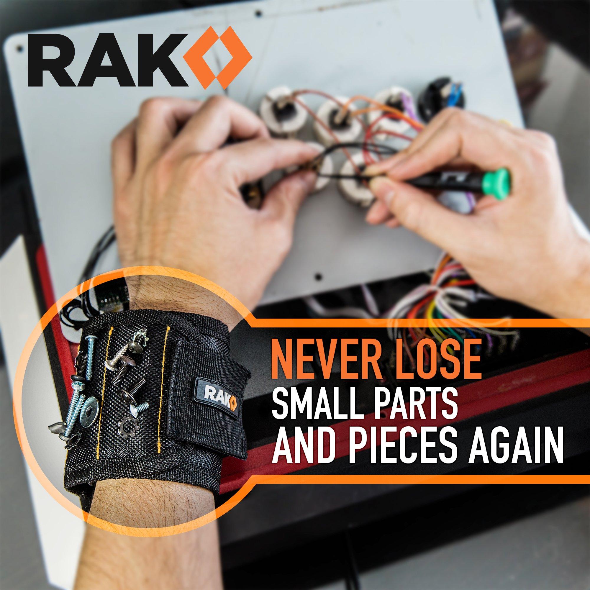 RAK Magnetic Wristband for Holding Screws, Nails, Drill Bits for Men, for Dad - Premium Nylon, Lightweight Powerful Magnets for Dad, Husband, Grandpa, Handyman - Image 8