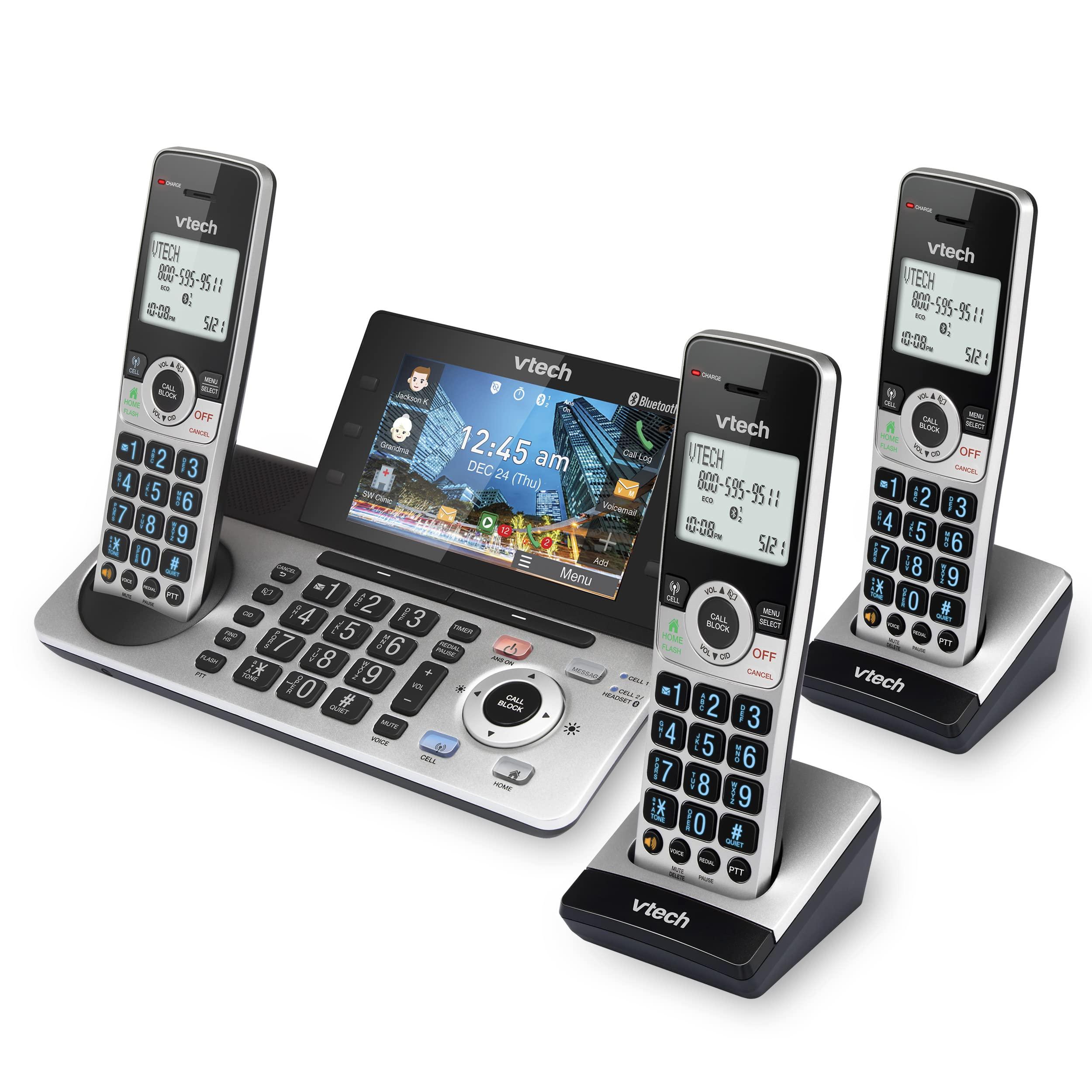 VTech IS8251-3 Business Grade 3-Handset Expandable Cordless Phone for Home Office, 5" Color Display, Programmable Short Cut Keys, Smart Call Blocking, Answering System,Bluetooth Connect to Cell - Image 15
