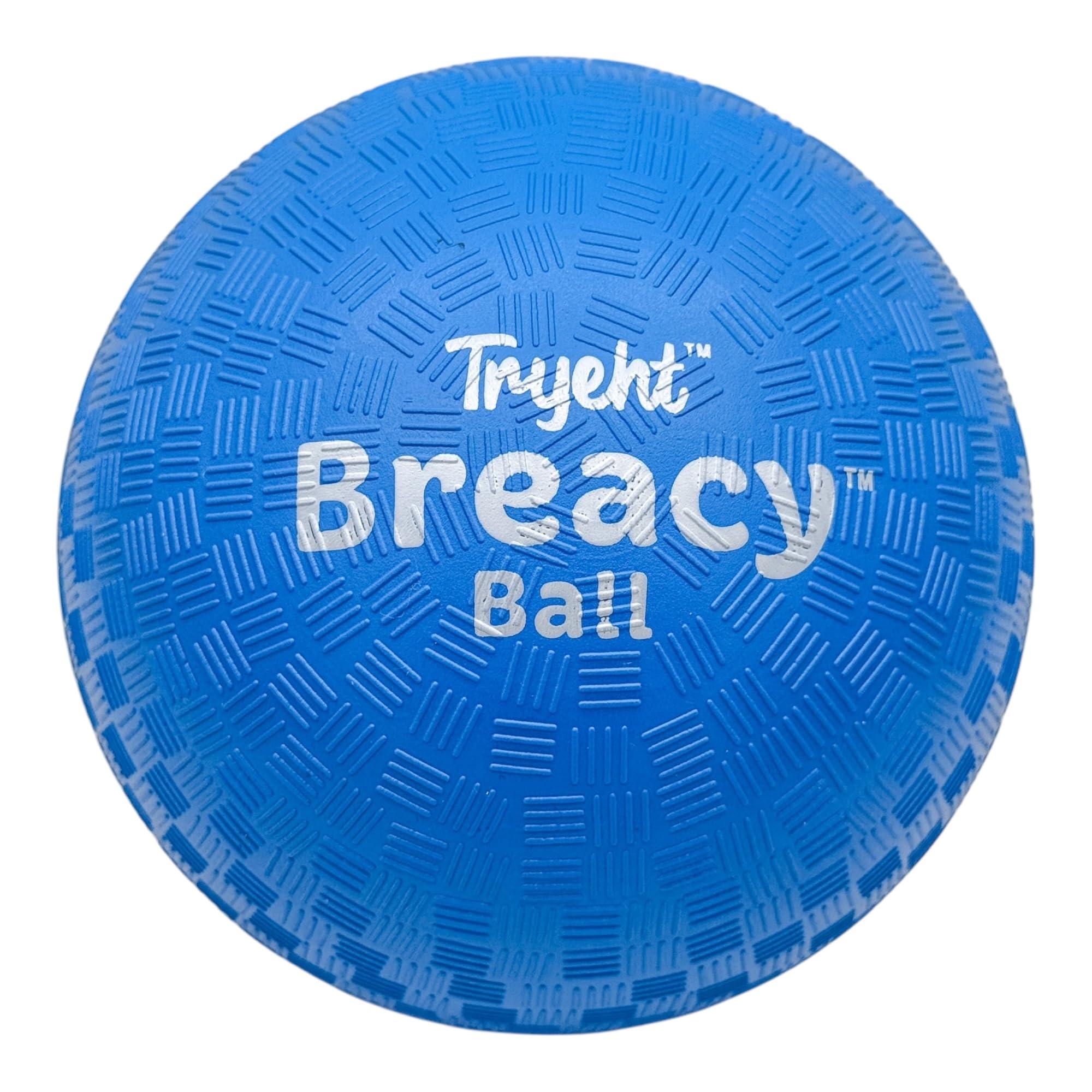Tryeht Self Inflating Ball 5", Rubber New Feel Breacy Ball, Hi Bouncy, Never Need Pump, Neon Blue, Playground Balls, Handball, Dodgeballs, Picnic and School Play in and Outdoor - Image 2