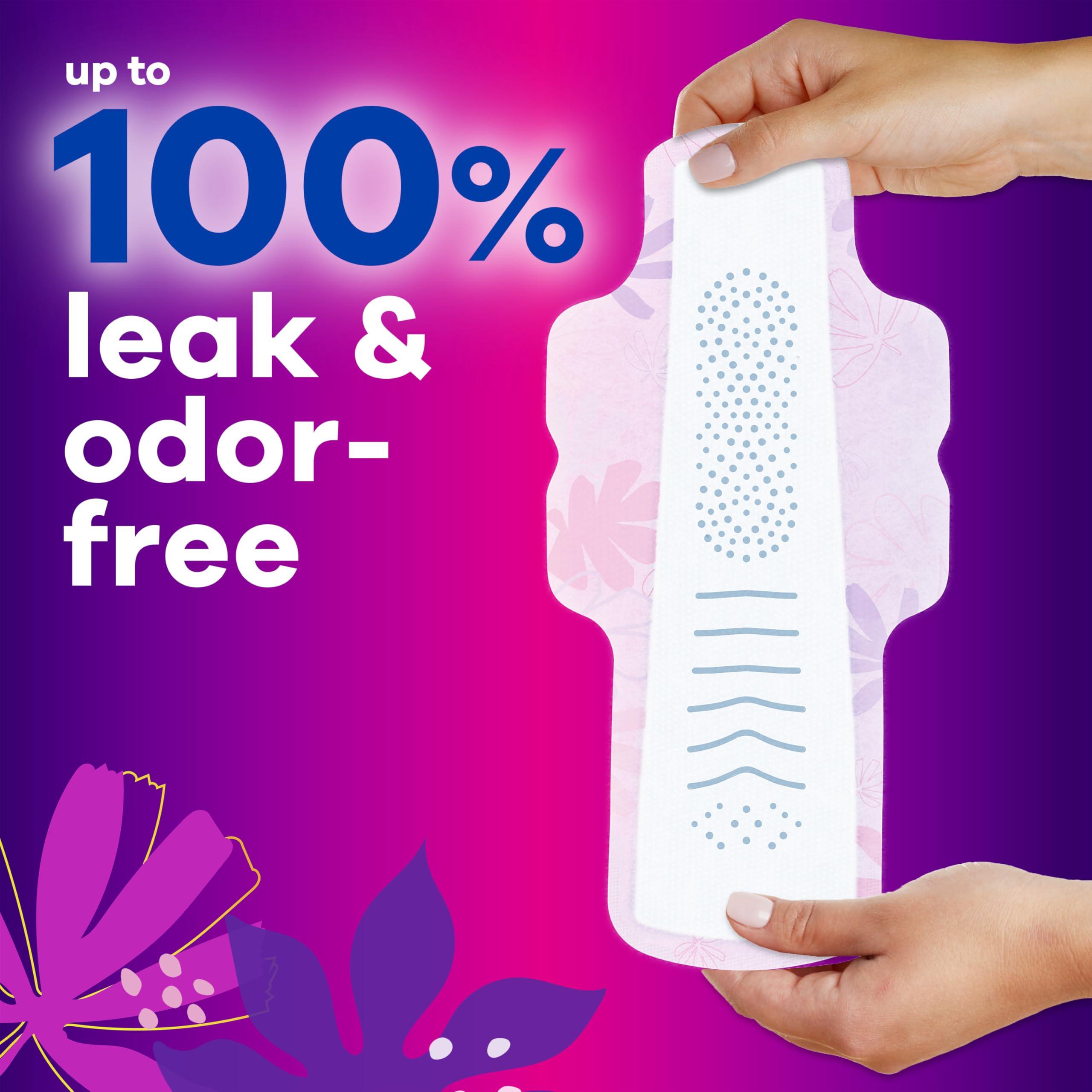 Always Radiant Feminine Pads for Women, Flexfoam Pads with Wings, Size 4, Overnight Absorbency, Lightly Scented, 60 Count (Packaging May Vary) - Image 3