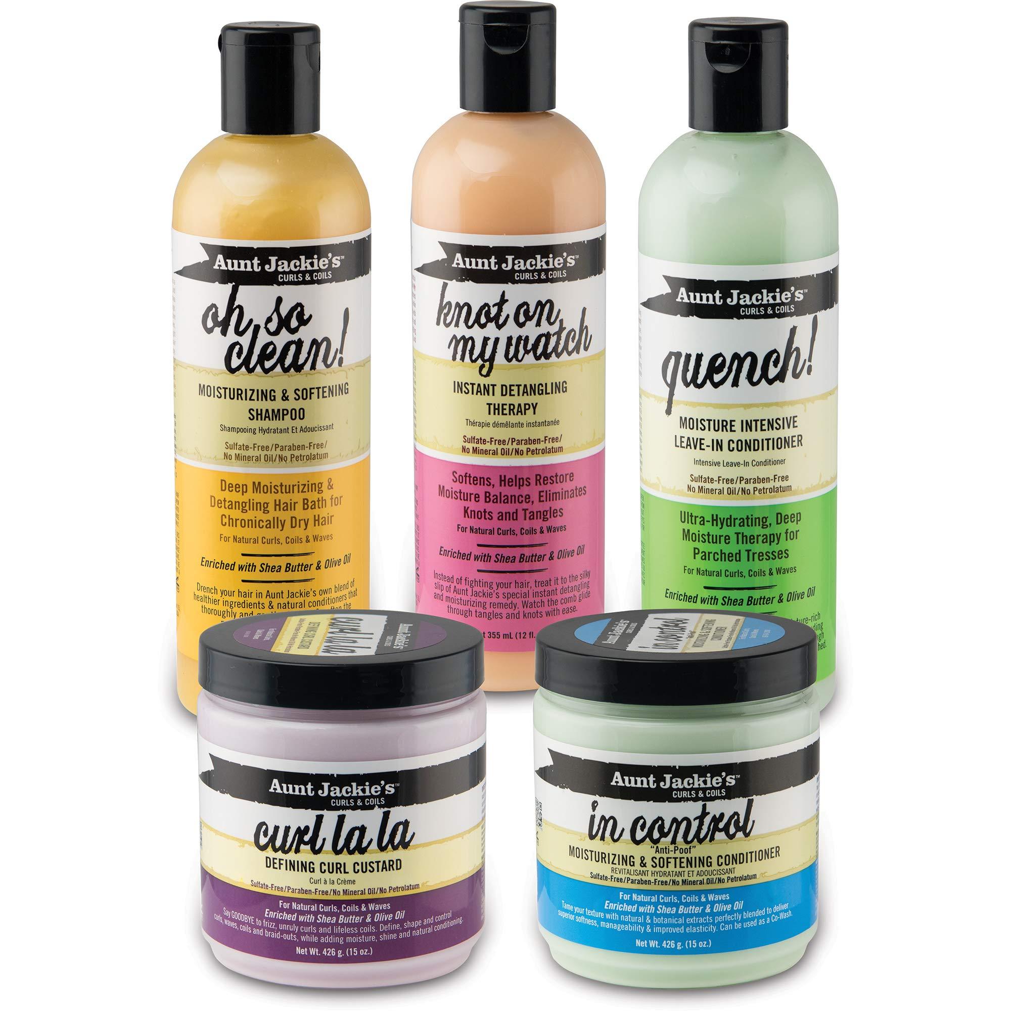 Aunt Jackie's Curls and Coils Quench Moisture Intensive Leave-In Hair Conditioner for Natural Curls, Coils and Waves, Enriched with Shea Butter, 12 oz - Image 13
