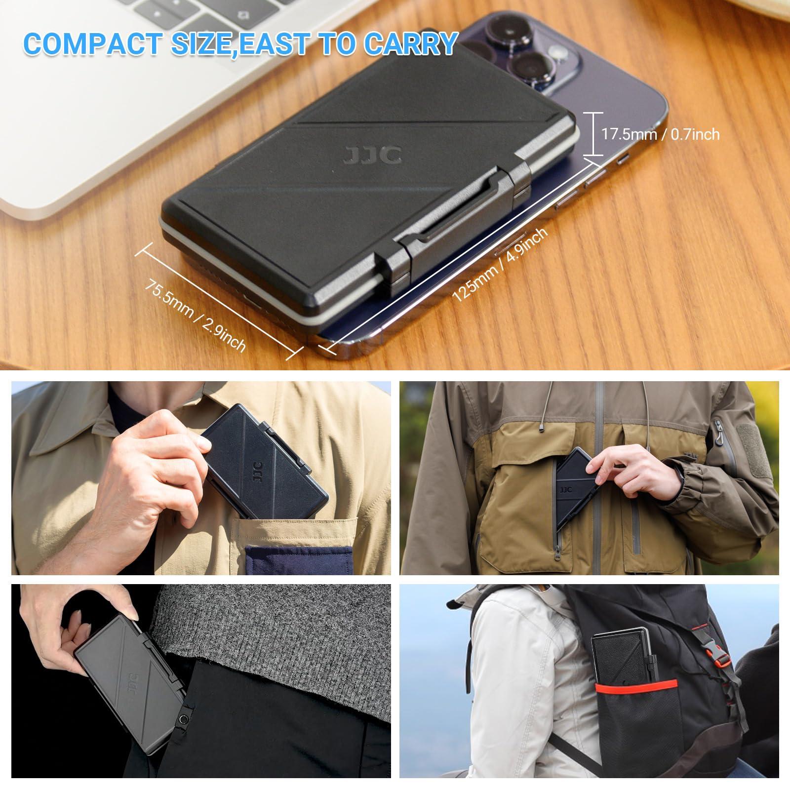 36 Slots Memory Card Case Water-Resistant Anti-Shock Memory Card Wallet for 24 Micro SD SDXC SDHC TF Cards and 12 SD SDXC SDHC Cards - Image 6