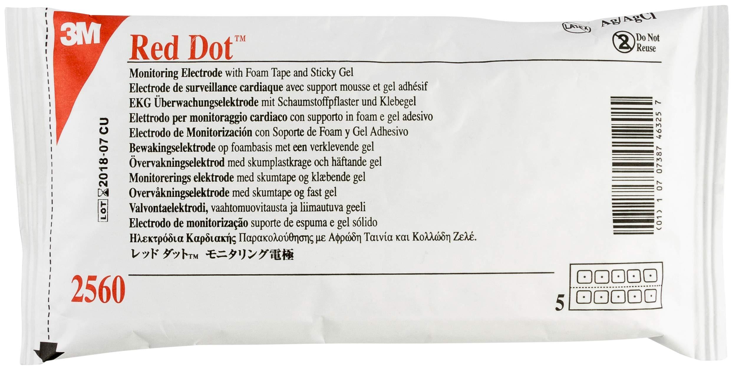 3m Red Dot Monitoring Electrode - Model 2560 - Bag of 50