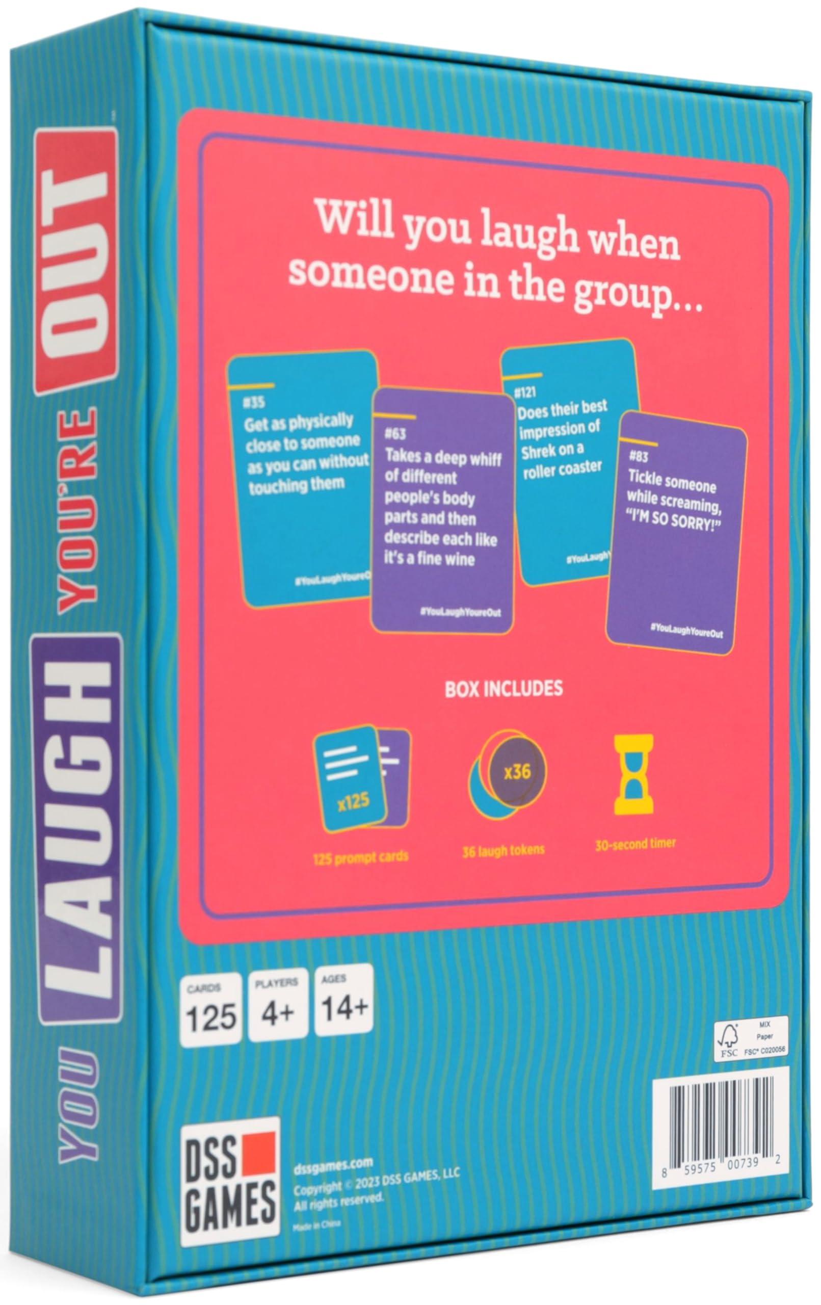 You Laugh You're Out A Party Game with Hilarious Charades Family Card Games for Adults & Kids, 125 Prompt Cards Fun Card Games for Family Game Nights, Graduation Gifts, Gatherings, & Parties Ages 14+ - Image 3