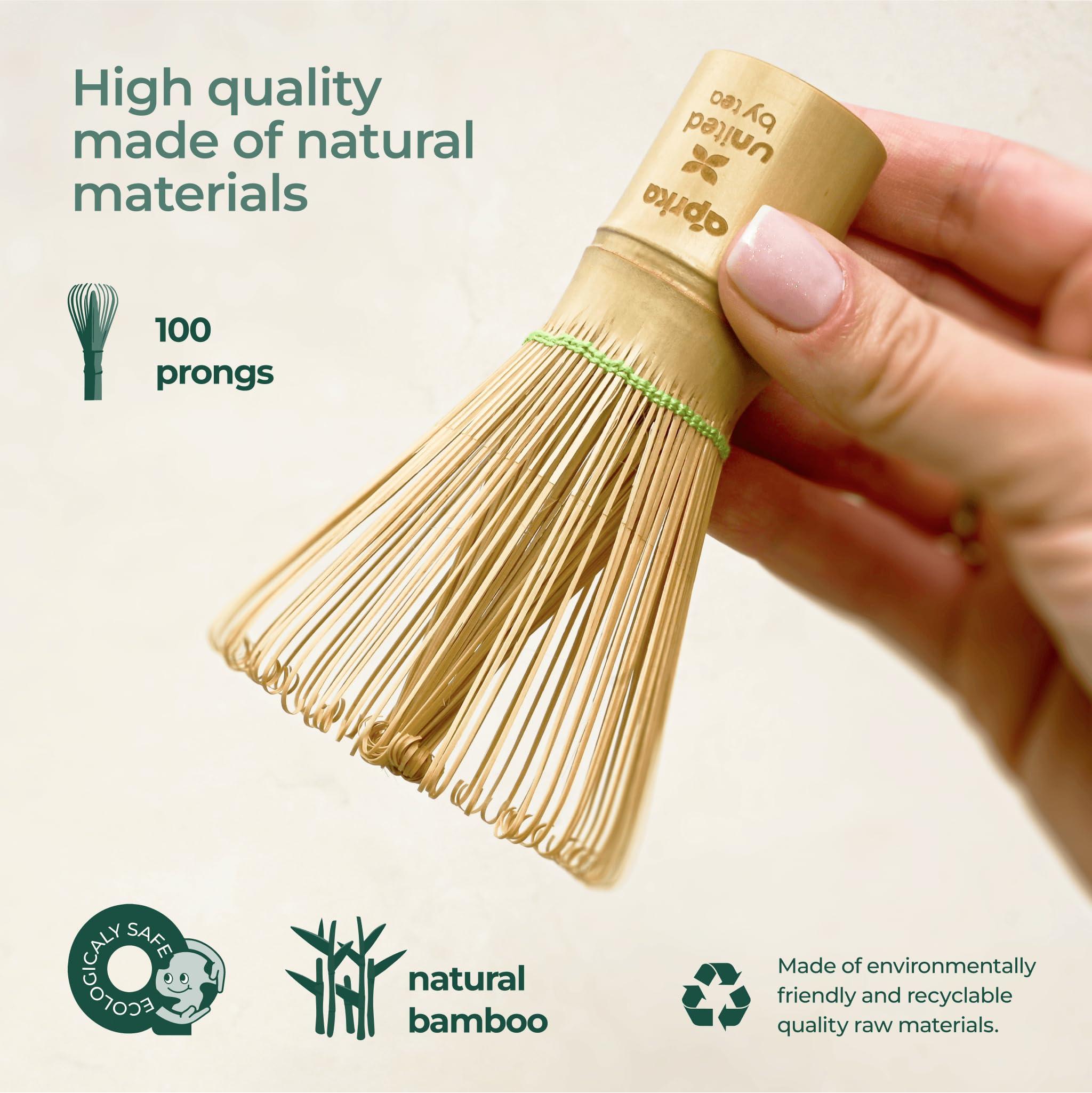 AprikaLife -Traditional Matcha Whisk - 100 Prong Bamboo Whisk For Ceremonial Tea Preparation - Authentic Japanese Bamboo Whisk For Matcha Tea - Image 3