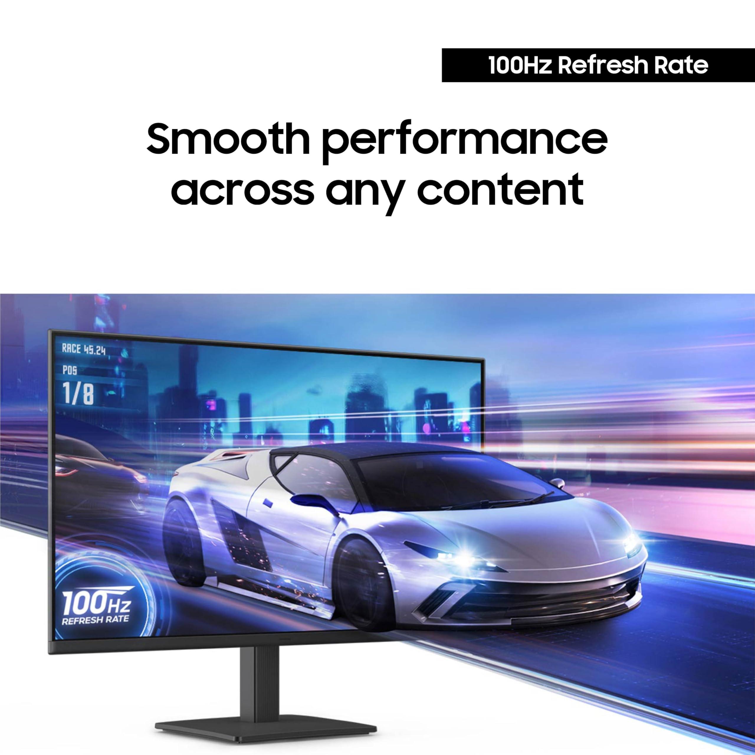 SAMSUNG 24" (S30GD) Essential Monitor with IPS Panel and Tilt Only Stand, 100Hz Refresh Rate, Ergonomic Design, Advanced Eye Care, Game Mode, LS24D304GANXZA - Image 3