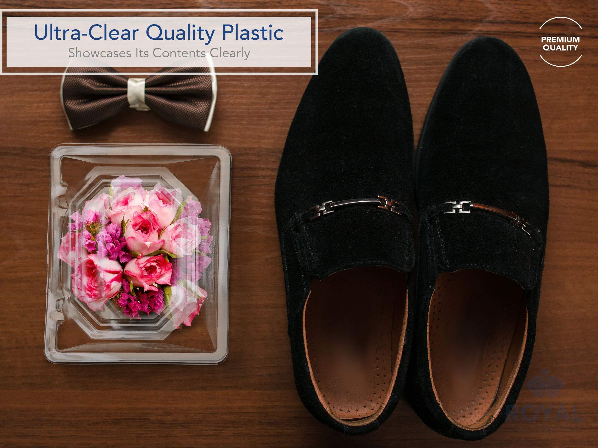 Royal Imports Clear Plastic Flower Box for Corsage, Boutonniere, Rose, Orchid Prom Wedding Craft Container 5x4x3-10 Pack - Image 4