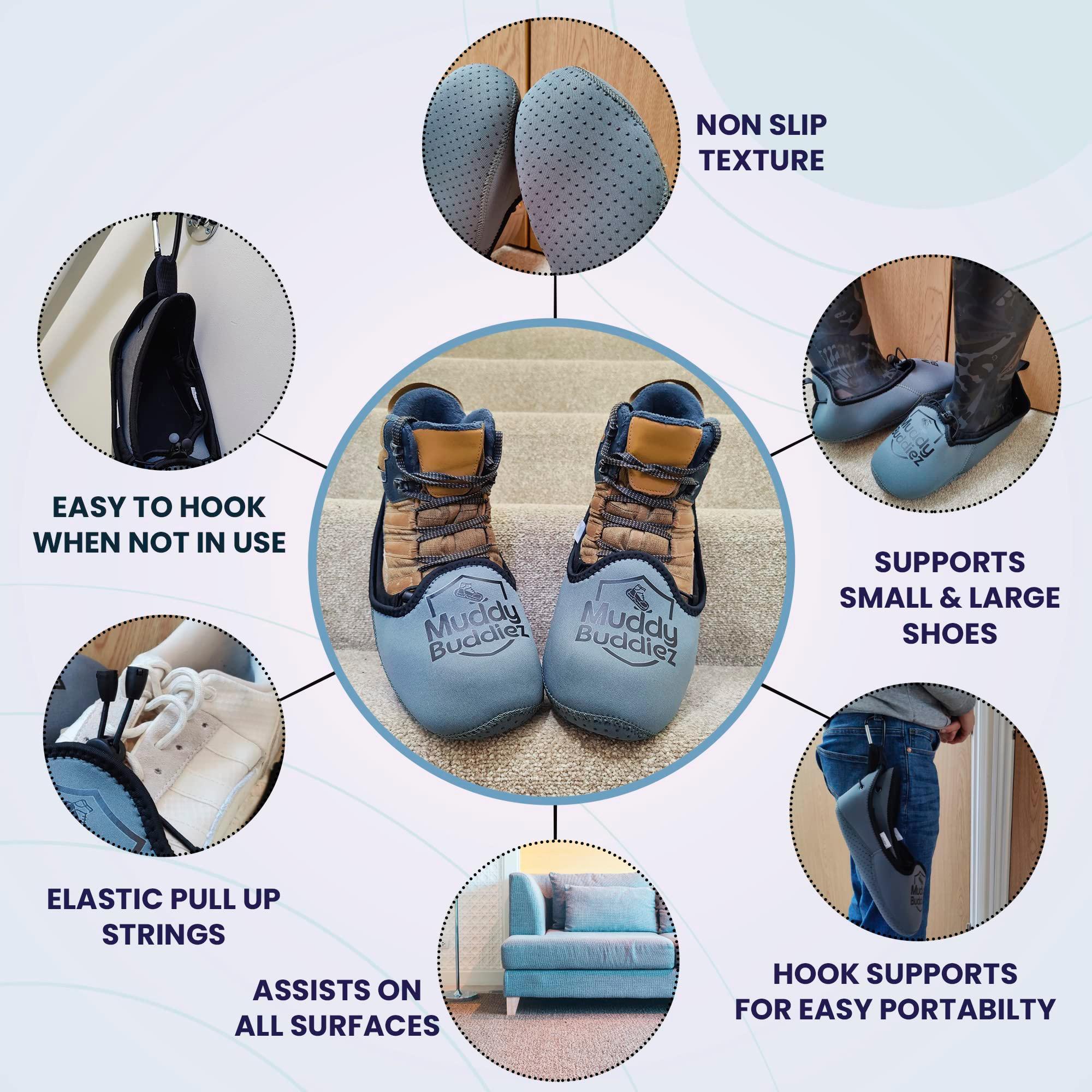 Muddy Buddiez Waterproof Shoe Covers Reusable Anti Slip, Neoprene Overshoes Shoe Protector (US 6-13) - Image 2