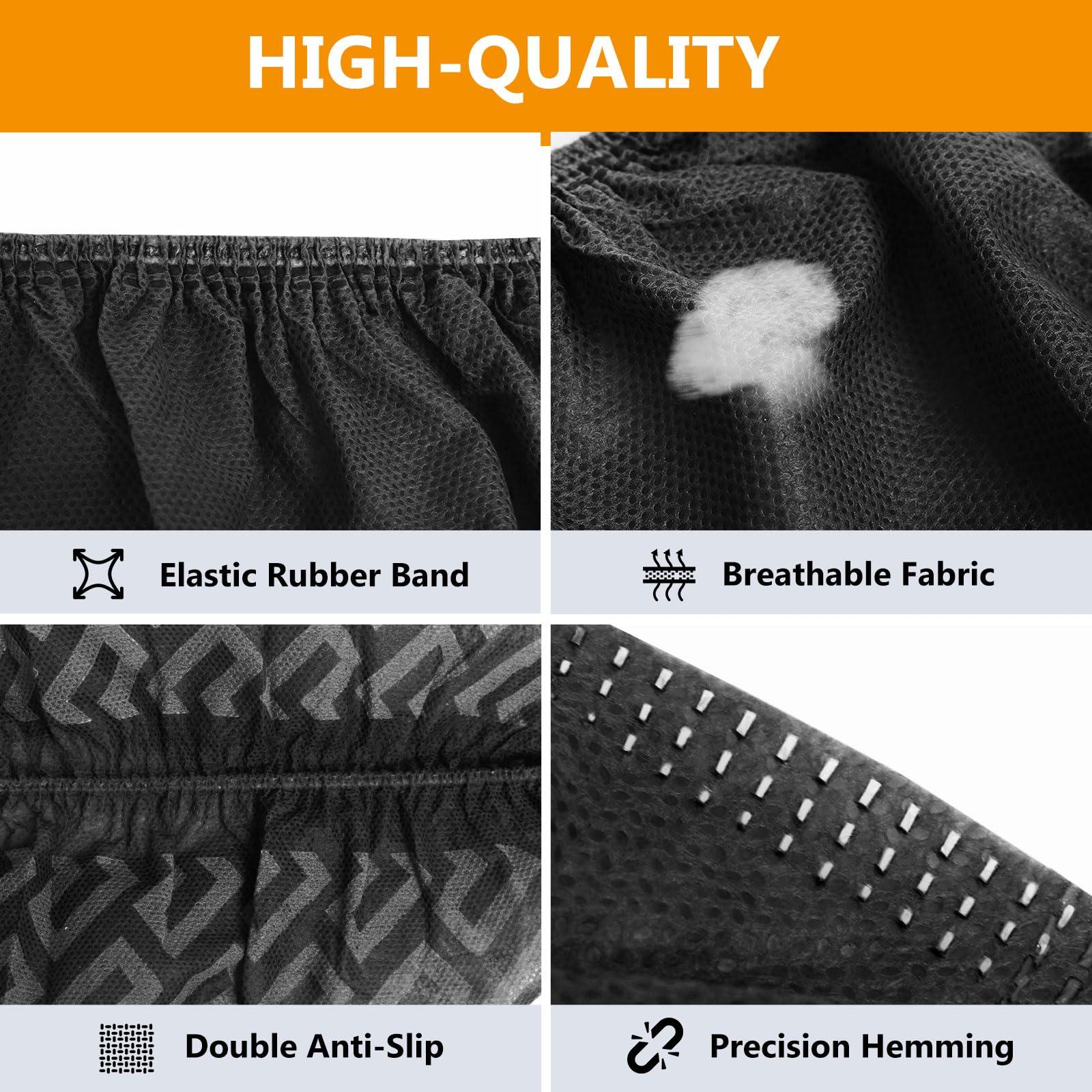 squish 200 Pack Shoe Covers Disposable Non-Slip, Black Non-Woven Fabric Boot Covers for Indoors Breathable Slip Resistant Durable Boot&Shoes Cover, Protector Covers Fits Virtually Most Shoes - Image 3