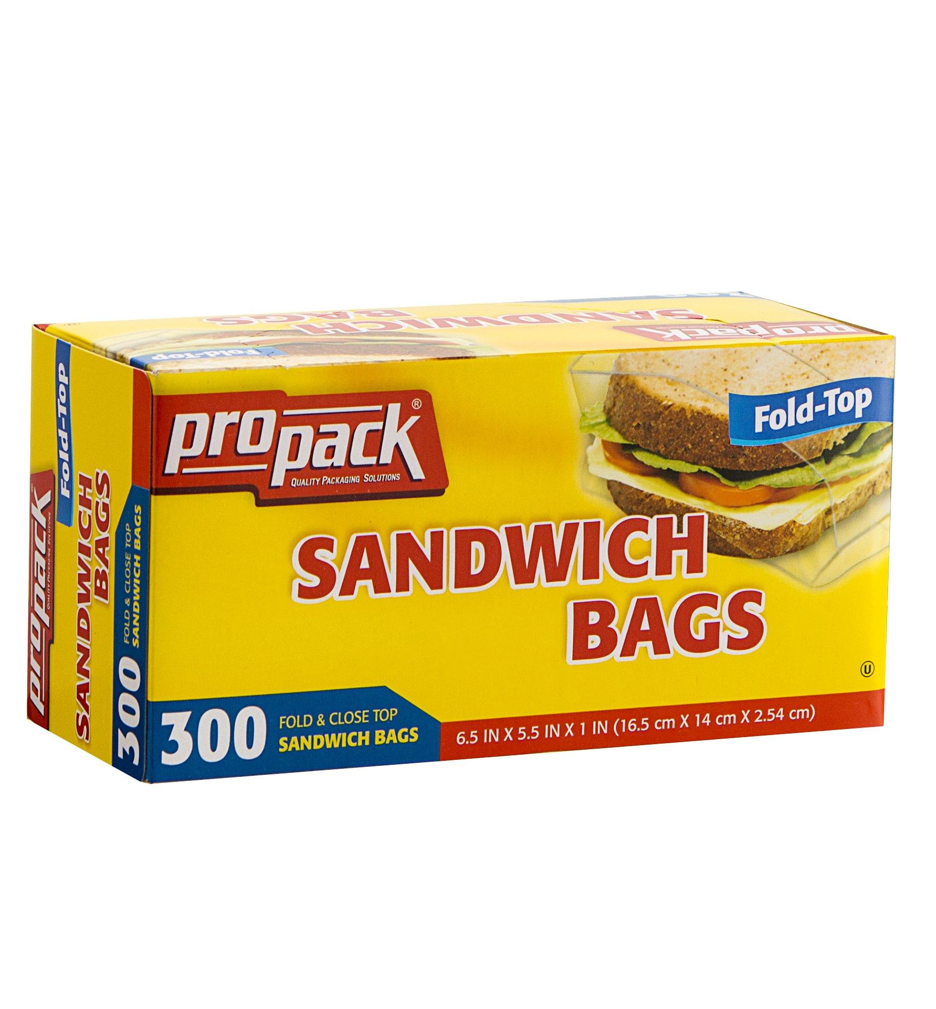 ProPack Disposable Plastic Sandwich Bags with Fold Close Top 1200 Bags, Great for Home, Office, Vacation, Traveling, Sandwich, Fruits, Nuts, Cake, Cookies, Or Any Snacks (4 Packs) - Image 6