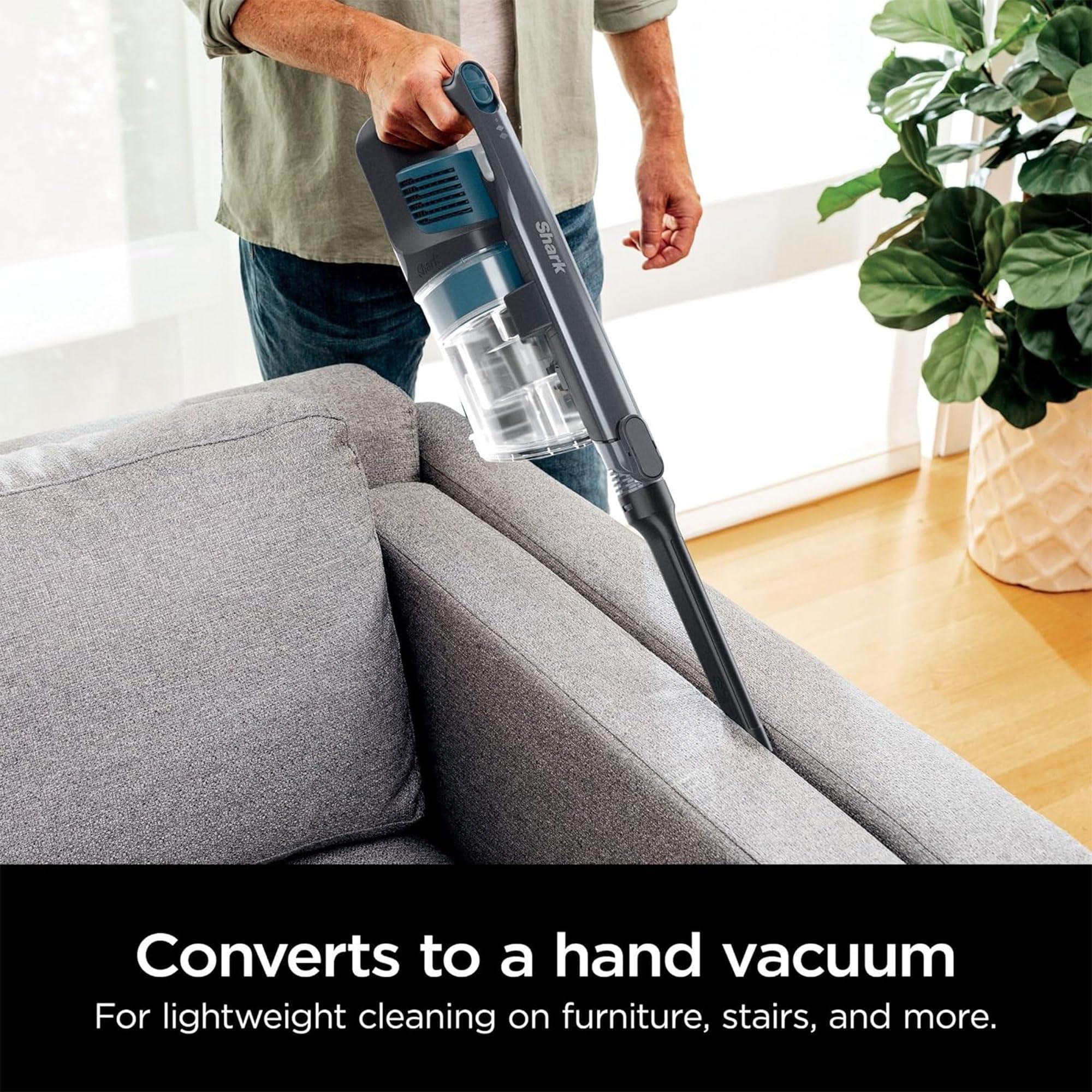Shark Pet Pro Cordless Lightweight Stick Vacuum Cleaner, Self Cleaning Brushroll, 40 Min Runtime, Removable Handheld, XL Dust Cup, Teal/Grey (Renewed) - Image 4