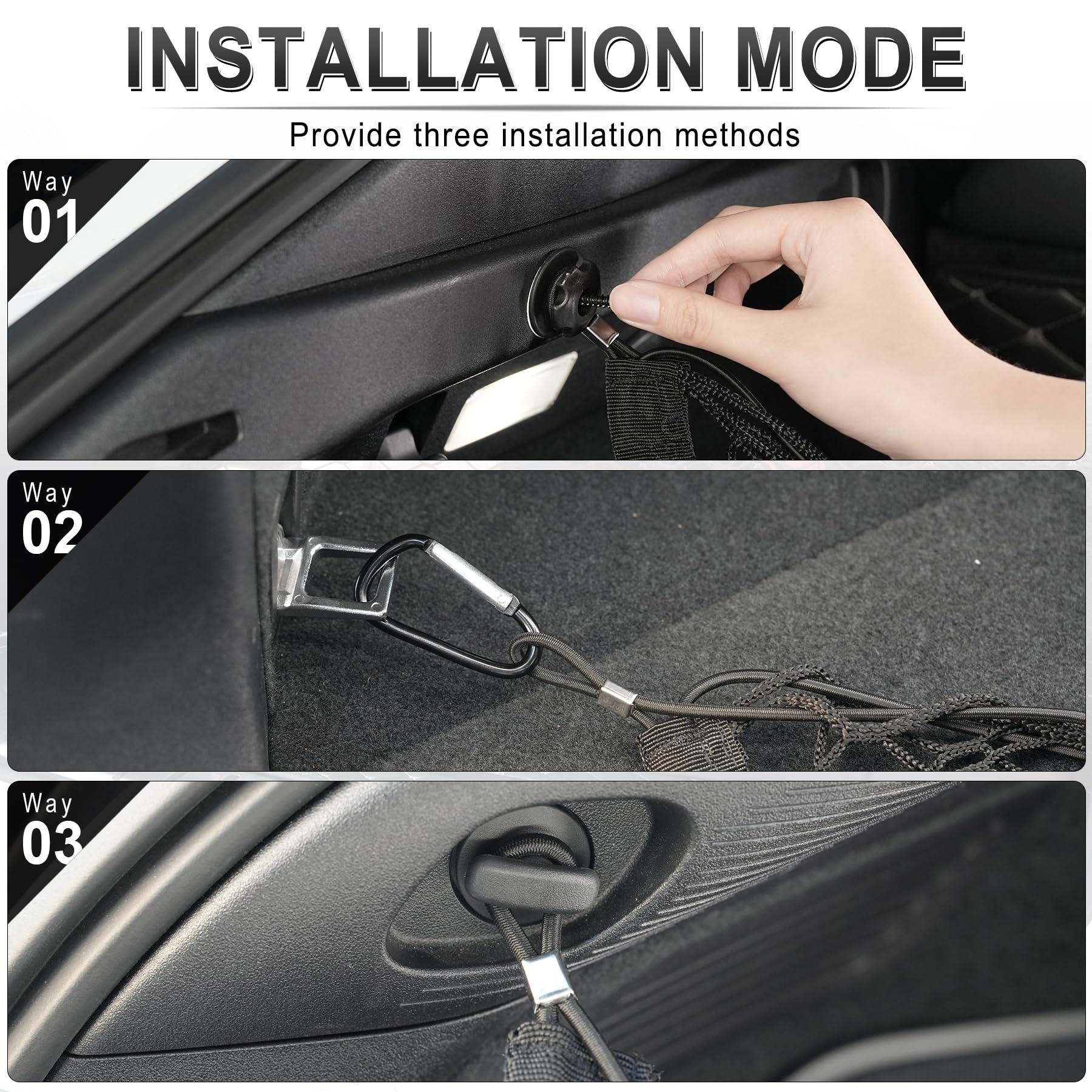 Amiss Cargo Net Stretchable, Car Exterior Accessories, Adjustable Elastic Trunk Storage Net with Hook for SUVs, Cars and Trucks (35.4x15.8 Inch) - Image 5