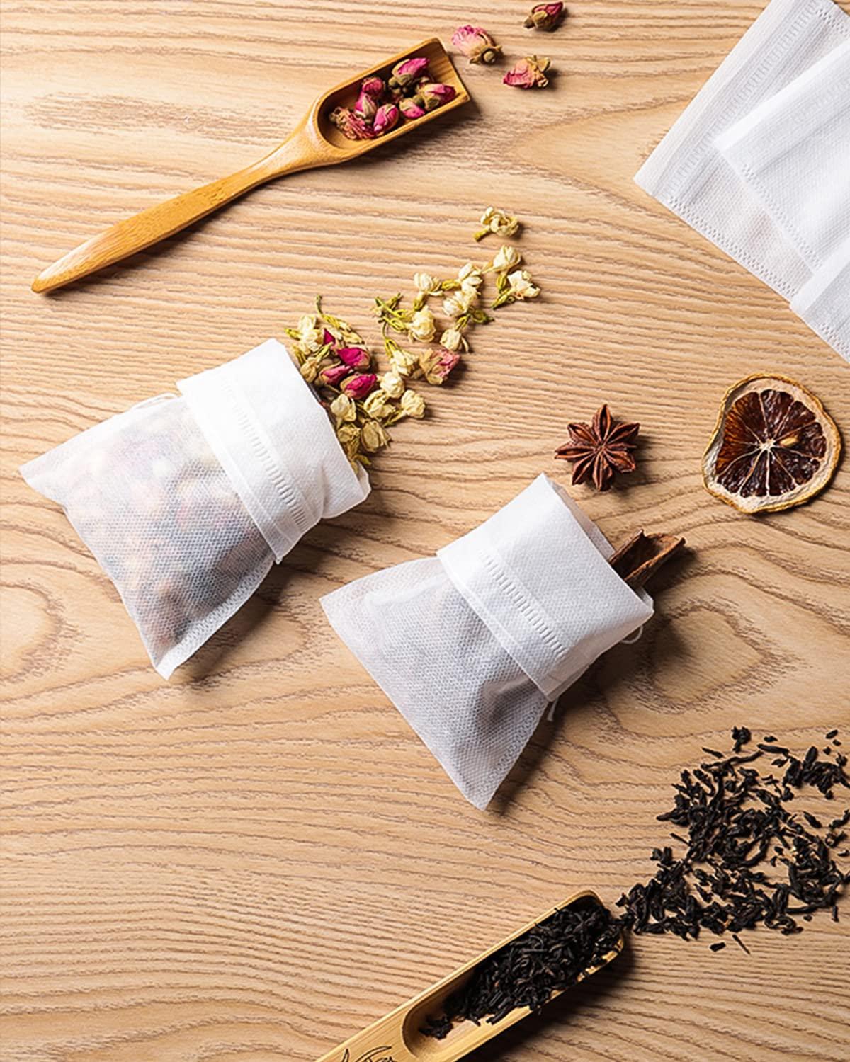 200pcs Disposable Tea Bags for Loose Leaf Tea, Tea Filter Bags with Free Tea Spoon for Loose Tea Loose Leaf Tea, Coffee, Spice, Herbs (QS53) - Image 8