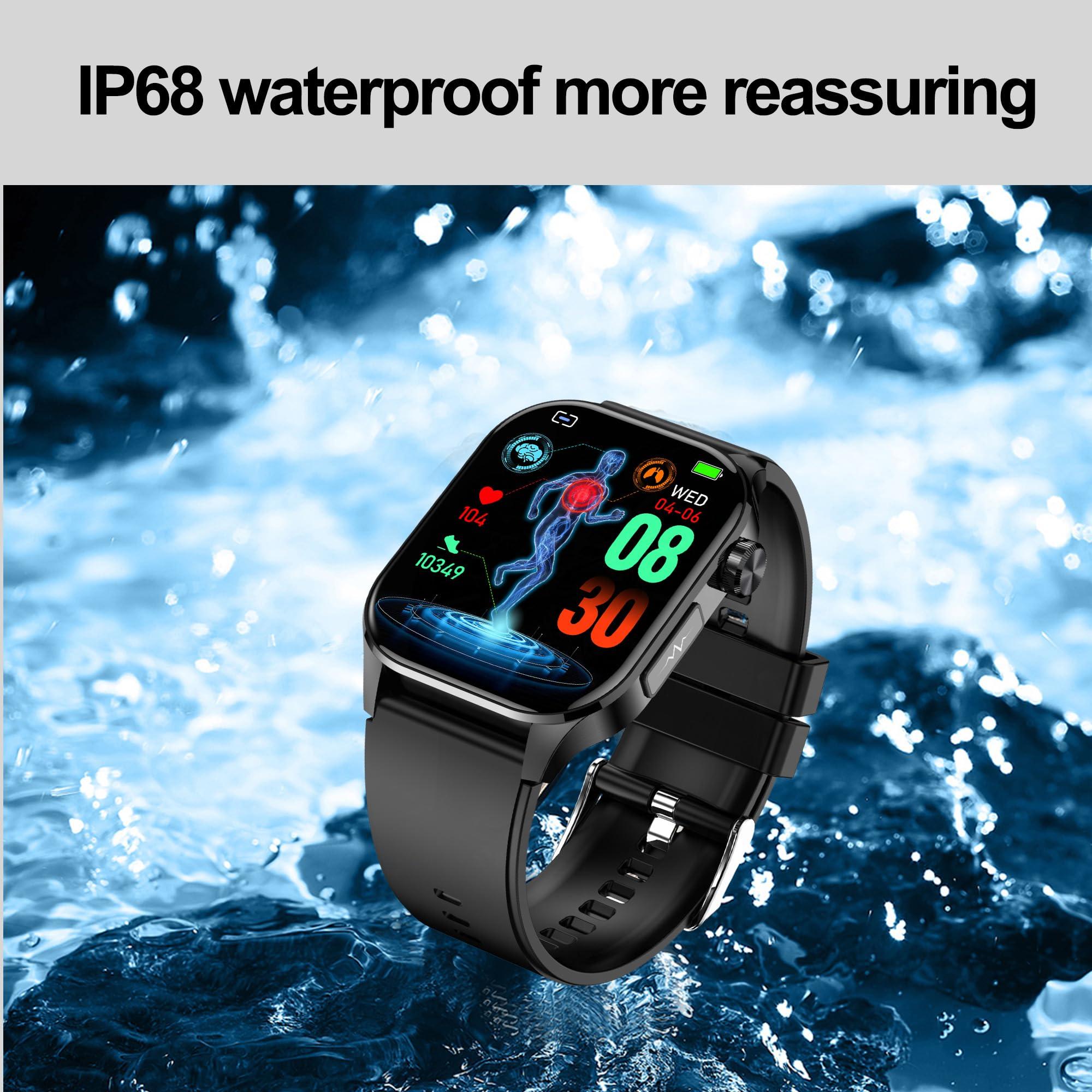 Smart Watch for Men Women, 2.04" AMOLED Color Screen, 24/7 Heart Rate, Blood Oxygen, Blood Pressure, Sleep and Stress Health Monitor, Blood and Body Composition Insights, 150 Sports Modes (Black) - Image 8