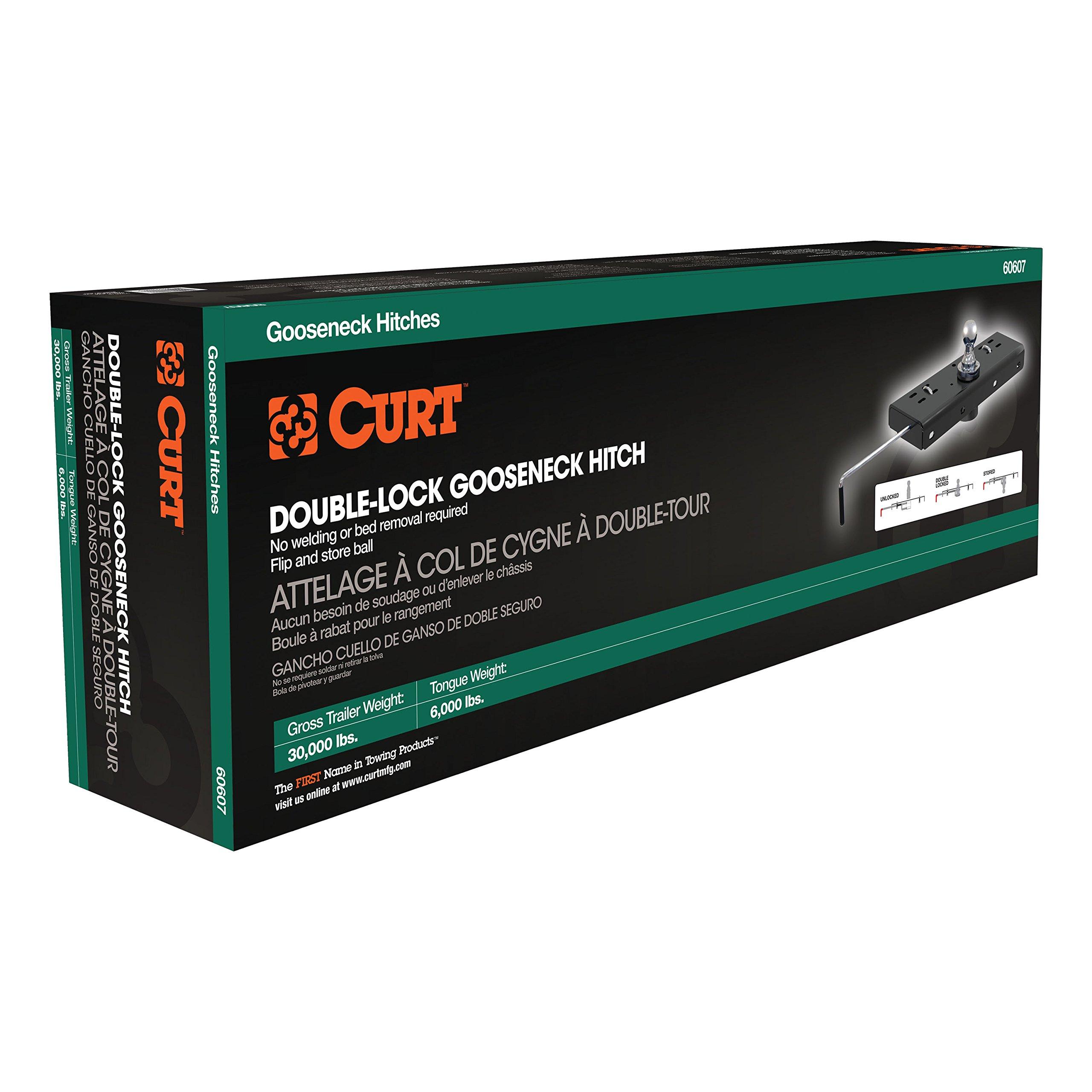 CURT 60607 Double Lock Gooseneck Hitch with 2-5/16-Inch Flip-and-Store Ball, 30,000 lbs - Image 16