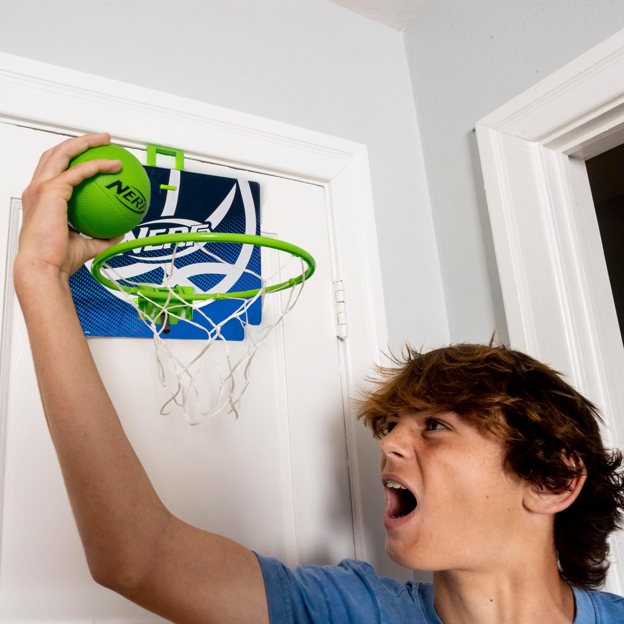 Nerf Nerfoop - The Classic Mini Foam Basketball and Hoop - Hooks On Doors - Indoor and Outdoor Play - A Favorite Since 1972 - Image 2