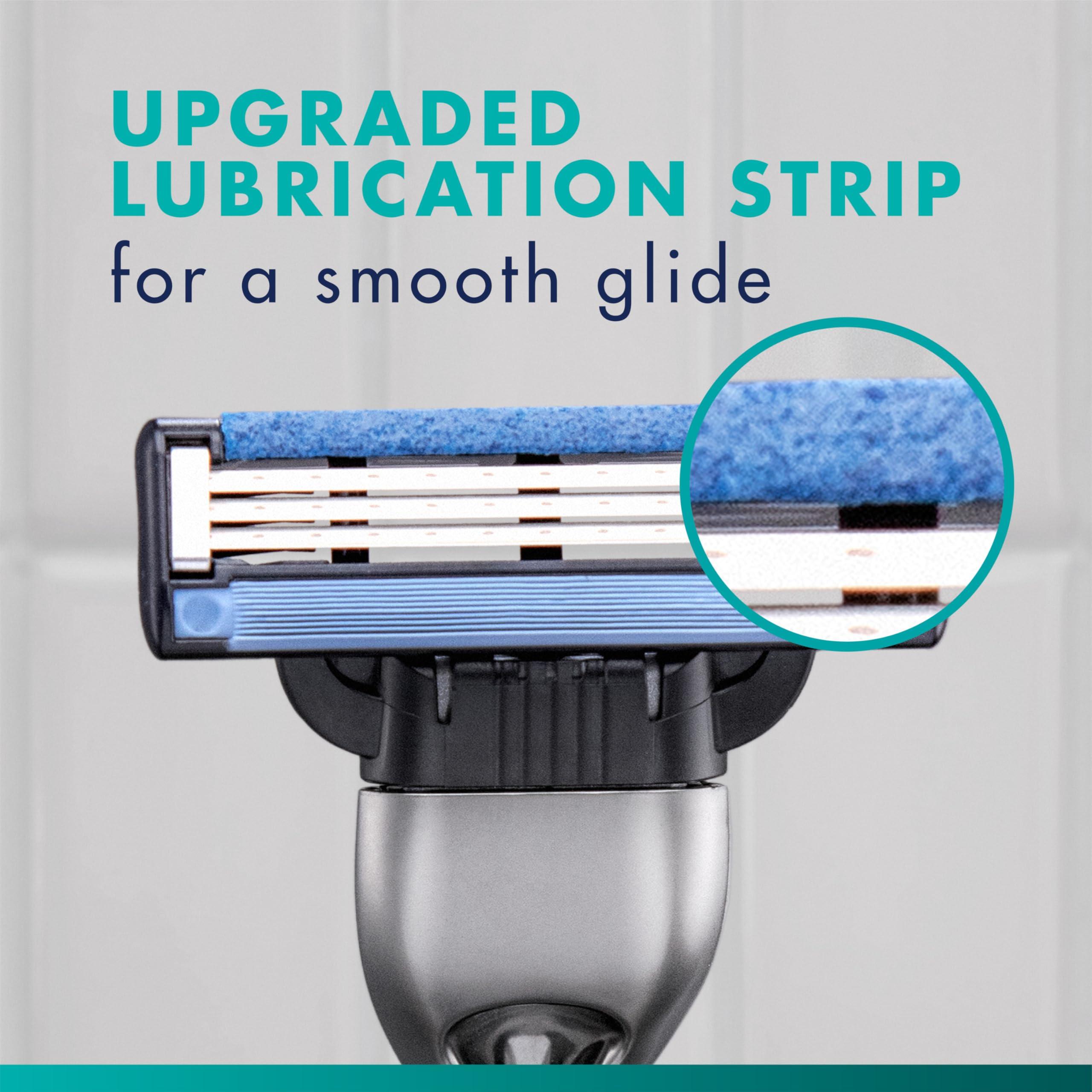 Gillette Mach3 Shaving Razor for Men, 1 Gillette 3-Blade Handle for Men’s Grooming, 10 Razor Blade Refills, Lubrication Strip - Image 3