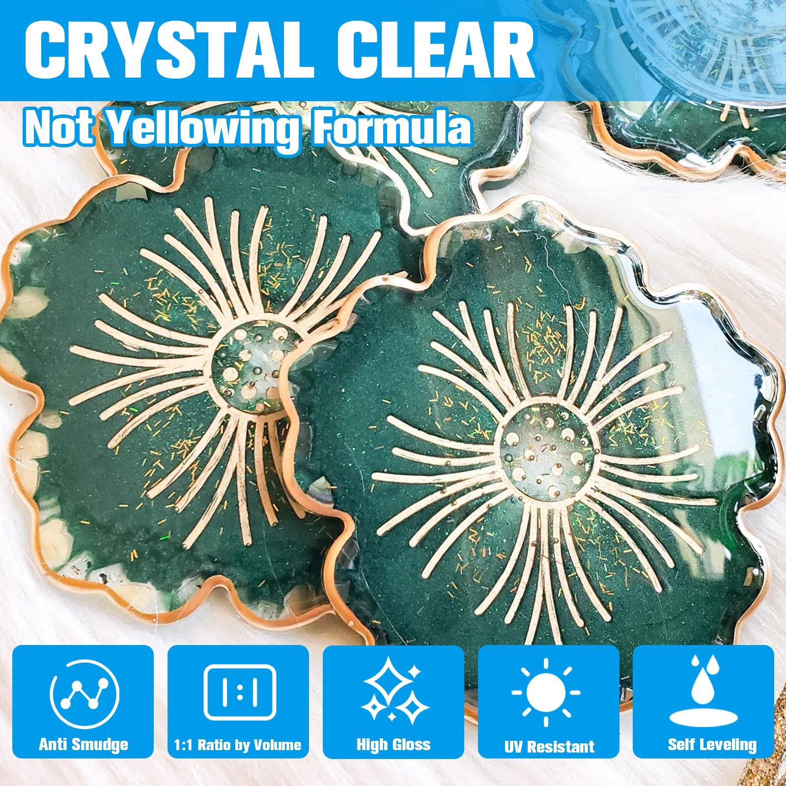 Teexpert Epoxy Resin - Fast Curing Resin 1 Gallon 4 Hours Demold Crystal Clear & Self-Leveling Casting Resin 8-10 Hours Quick Cure Epoxy Resin Kit for Jewelry, Ring, Keychains, Coaster, Wood, Molds - Image 4