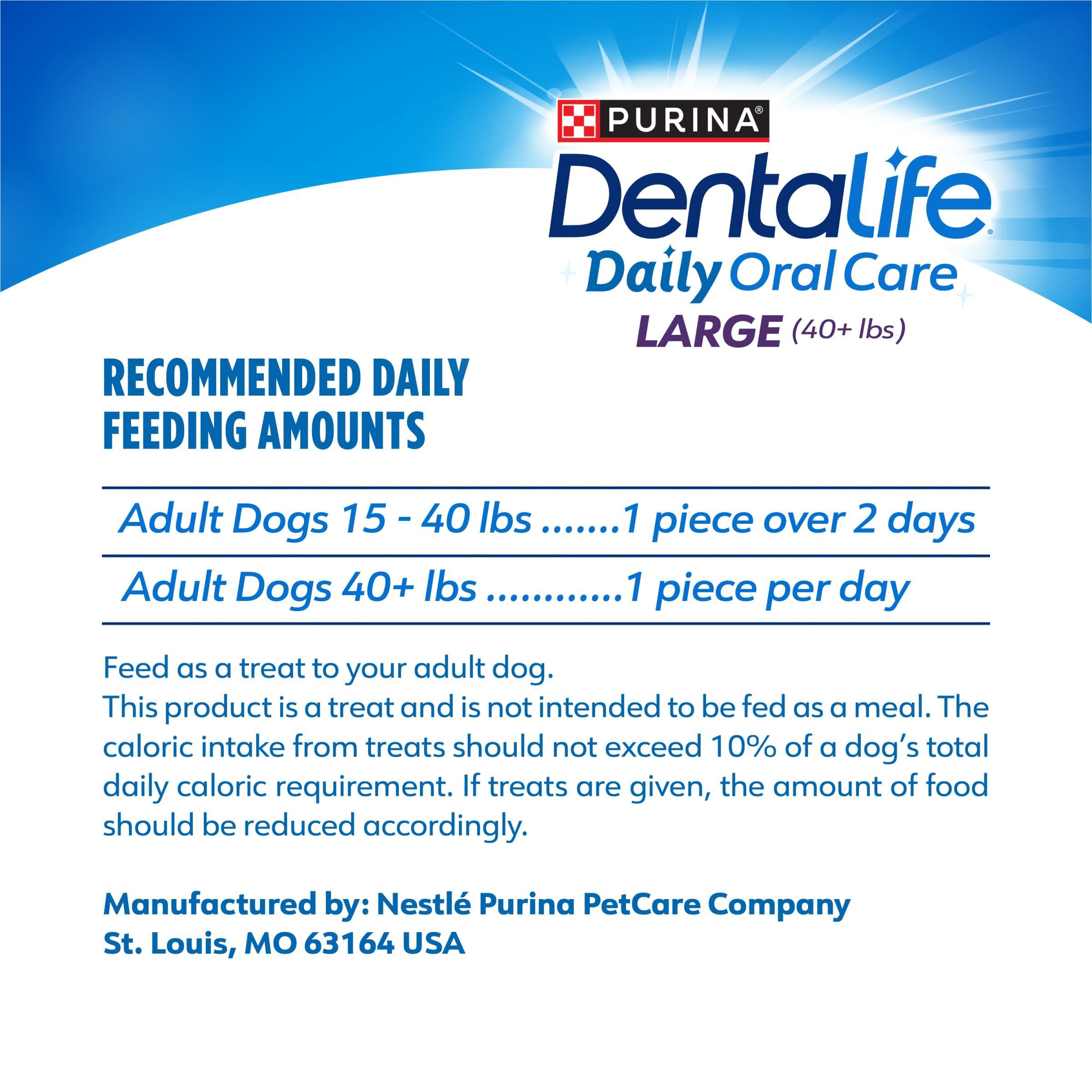 DentaLife Daily Oral Care Dog Treats for Large Dogs 40 plus lbs., Chewy Dental Treat to Freshen Breath and Fight Tartar, Chicken Flavor, 36 oz. each, 30 Chews each/60 Total Chews - 30 ct. Pouch - Image 9