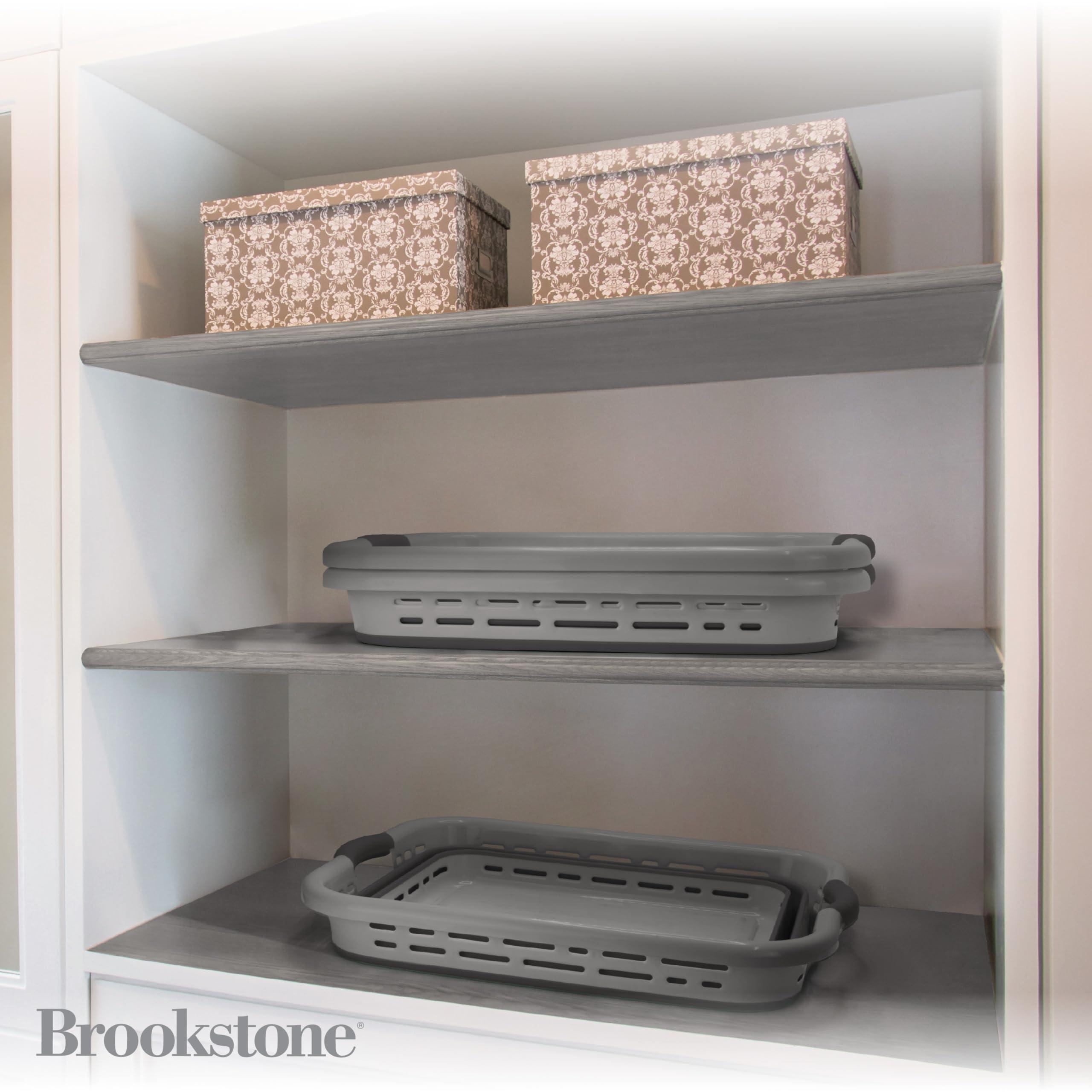 BROOKSTONE, 1 UNIT, 11 GALLONS - [OUR LARGEST BASKET EVER] 24" Collapsible Laundry Basket, Comfort Non-Slip Grip Handles, Minimalist Space Saving Design, Portable Pop-Up Hamper, [BPA FREE] - Image 3