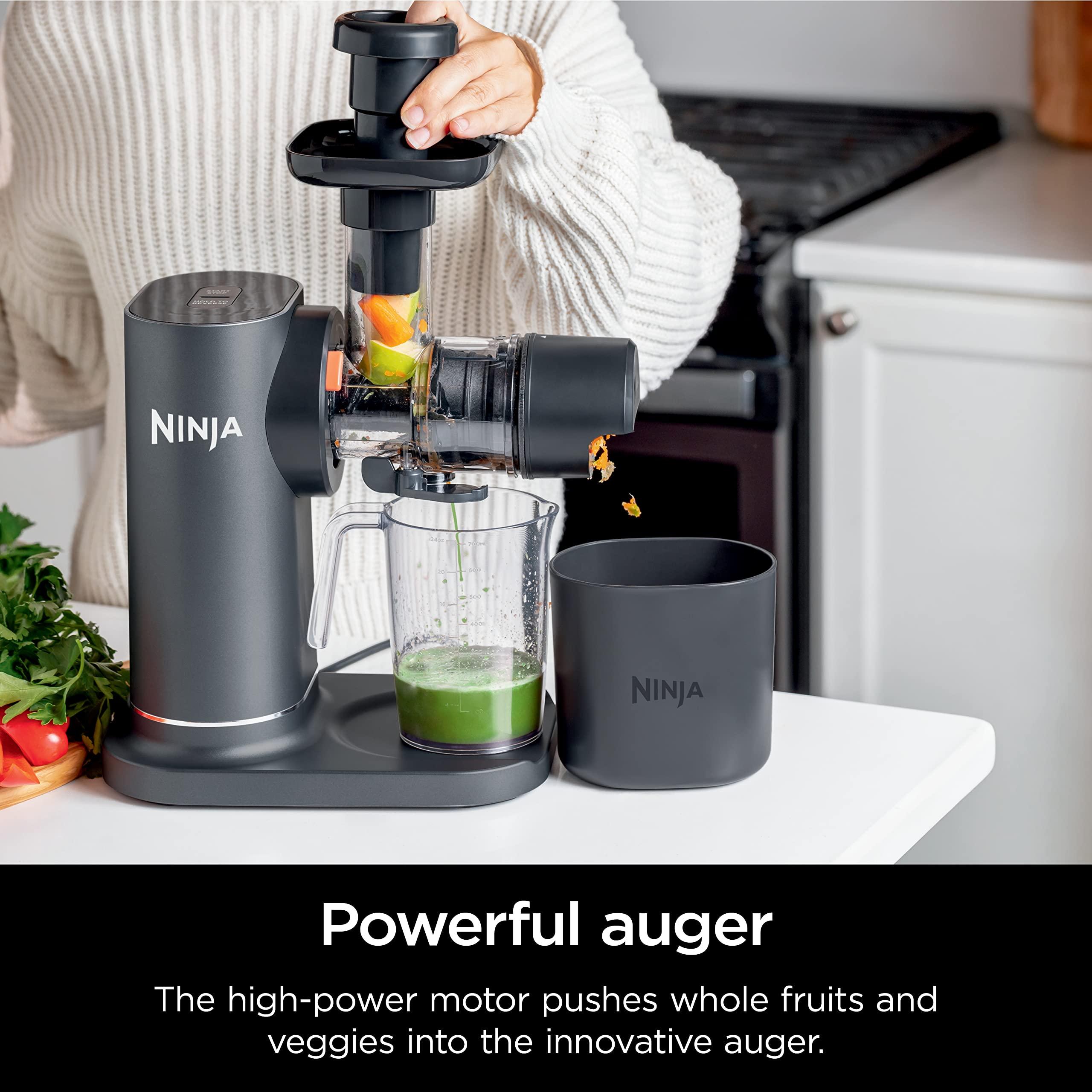 Ninja NeverClog Cold Press Juicer, Powerful Slow Juicer with Total Pulp Control, Countertop, Electric, 2 Pulp Functions, Dishwasher Safe, 2nd Generation, Charcoal, JC151 - Image 3
