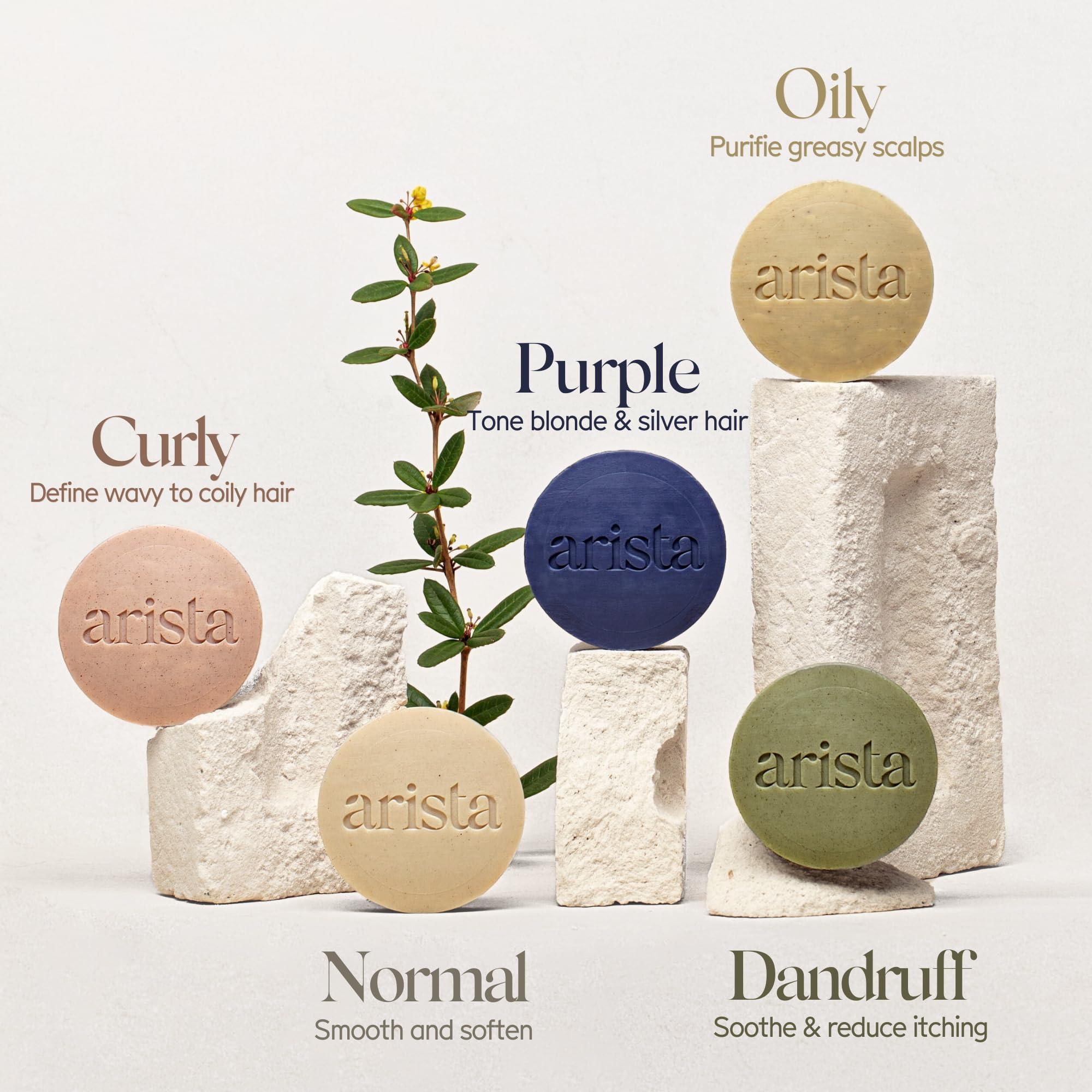 Arista Purple Shampoo Bar, Amla Fruit Powder, Purple Toner & Castor Oil, Moisturizing & Plastic Free Hair Soap, Sulfate Free Solid Shampoo Puck for Grey Hair - Image 9