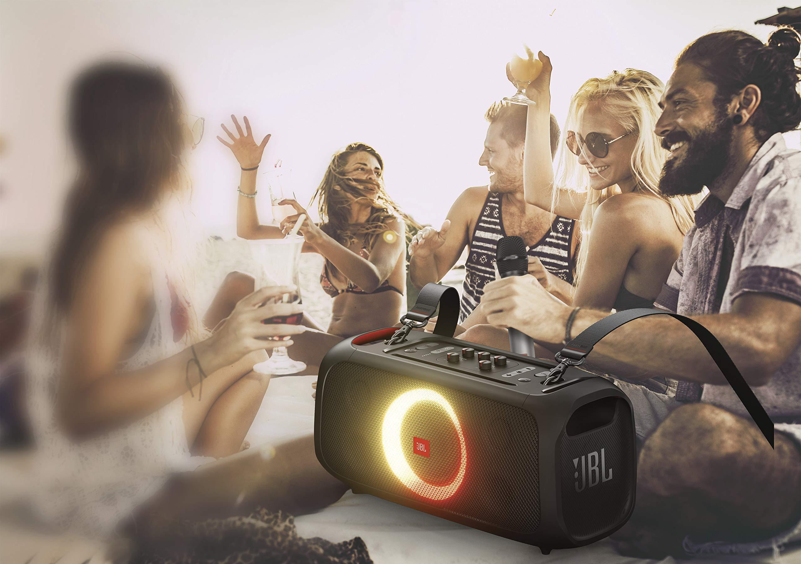 JBL PartyBox On-The-Go Portable Party Speaker with Built-in Lights Black (Renewed) - Image 8