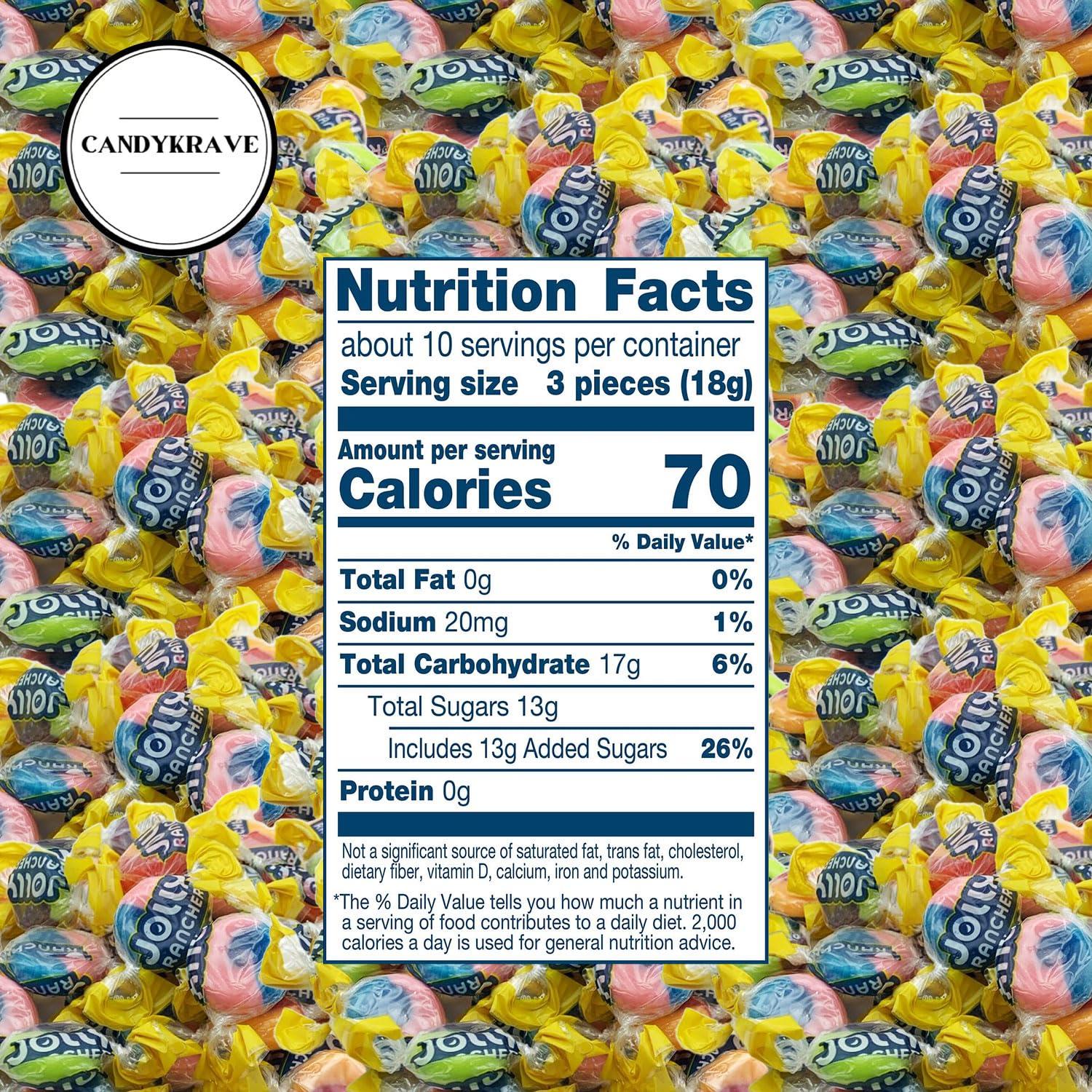 JollyRanchers Assorted 2 in 1 Fruity Hard Candy Pack - 6 Classic & Delicious Individually Wrapped Mini Candies for Halloween, Thanksgiving, Birthdays, Pinata, Gender Reveal & Pantry (1 lbs) - Image 2