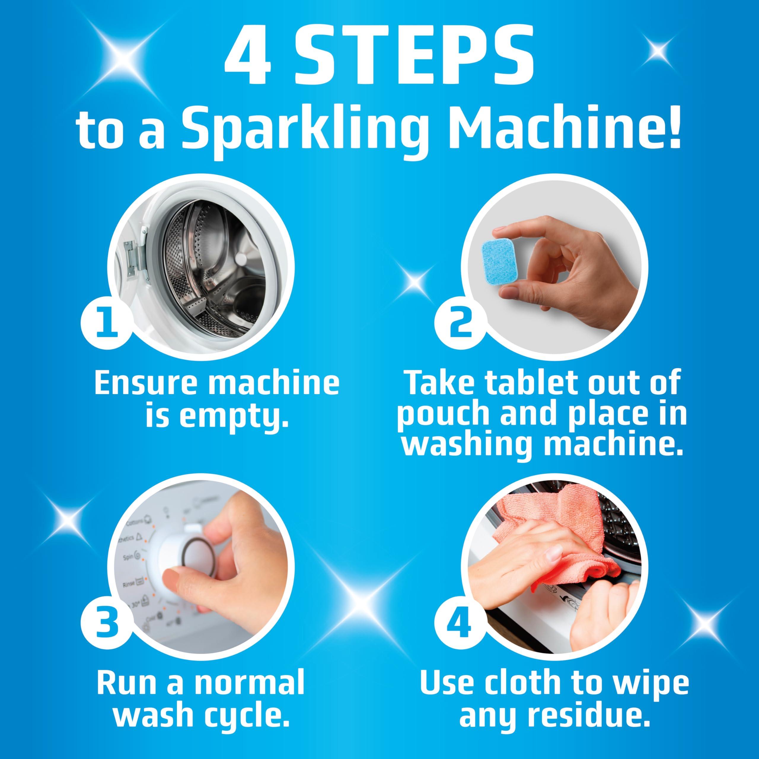 MIGHTY CLEAN Washing Machine Cleaner Tablets 24 Pack - 1 Year Supply, Septic Safe Washing Machine Cleaning Tablets, Washer Cleaner Tablet, Works with All Washers Including HE - Image 2