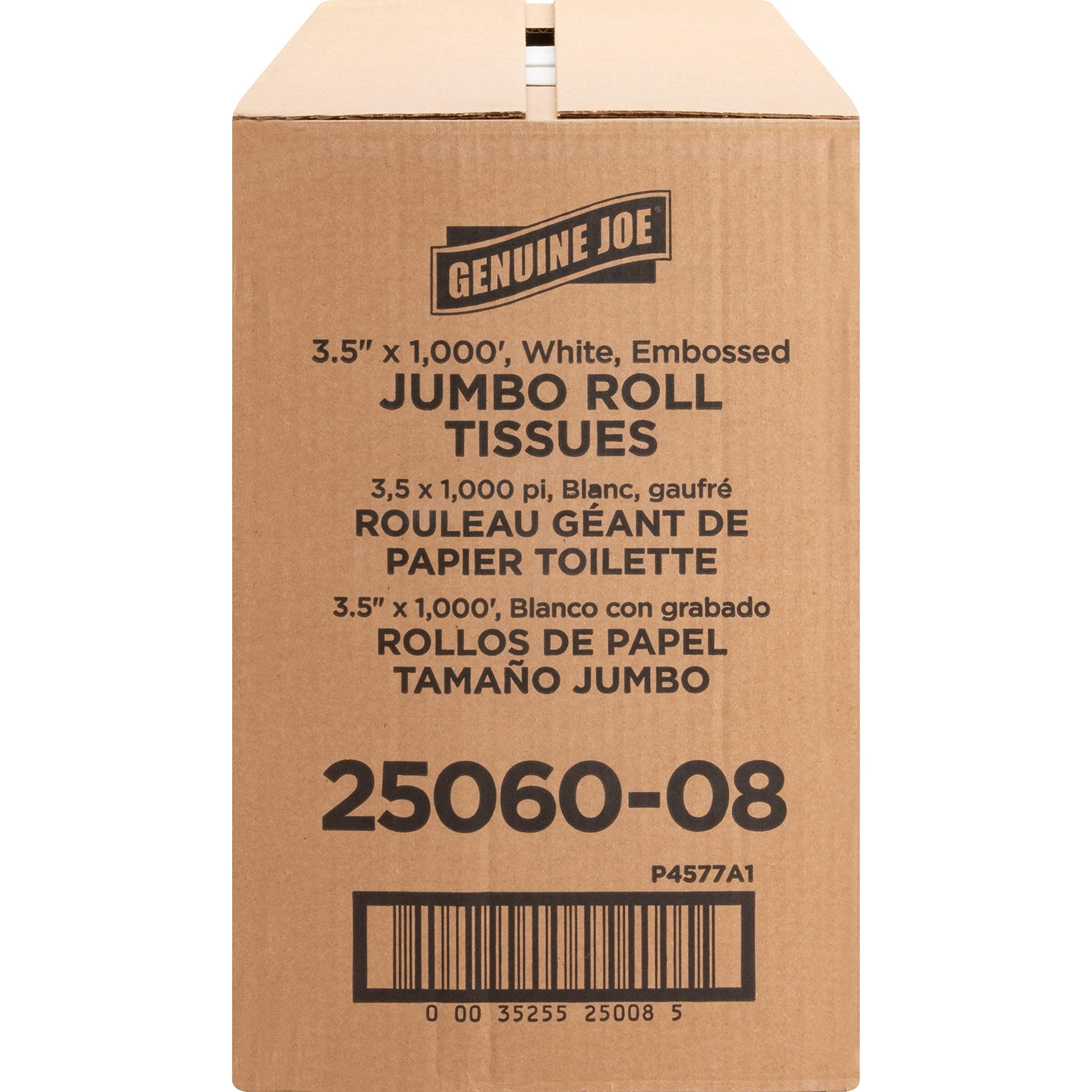 Genuine Joe - GJO2506008 Jumbo Dispenser Roll Bath Tissue (Pack of 8) - Image 4