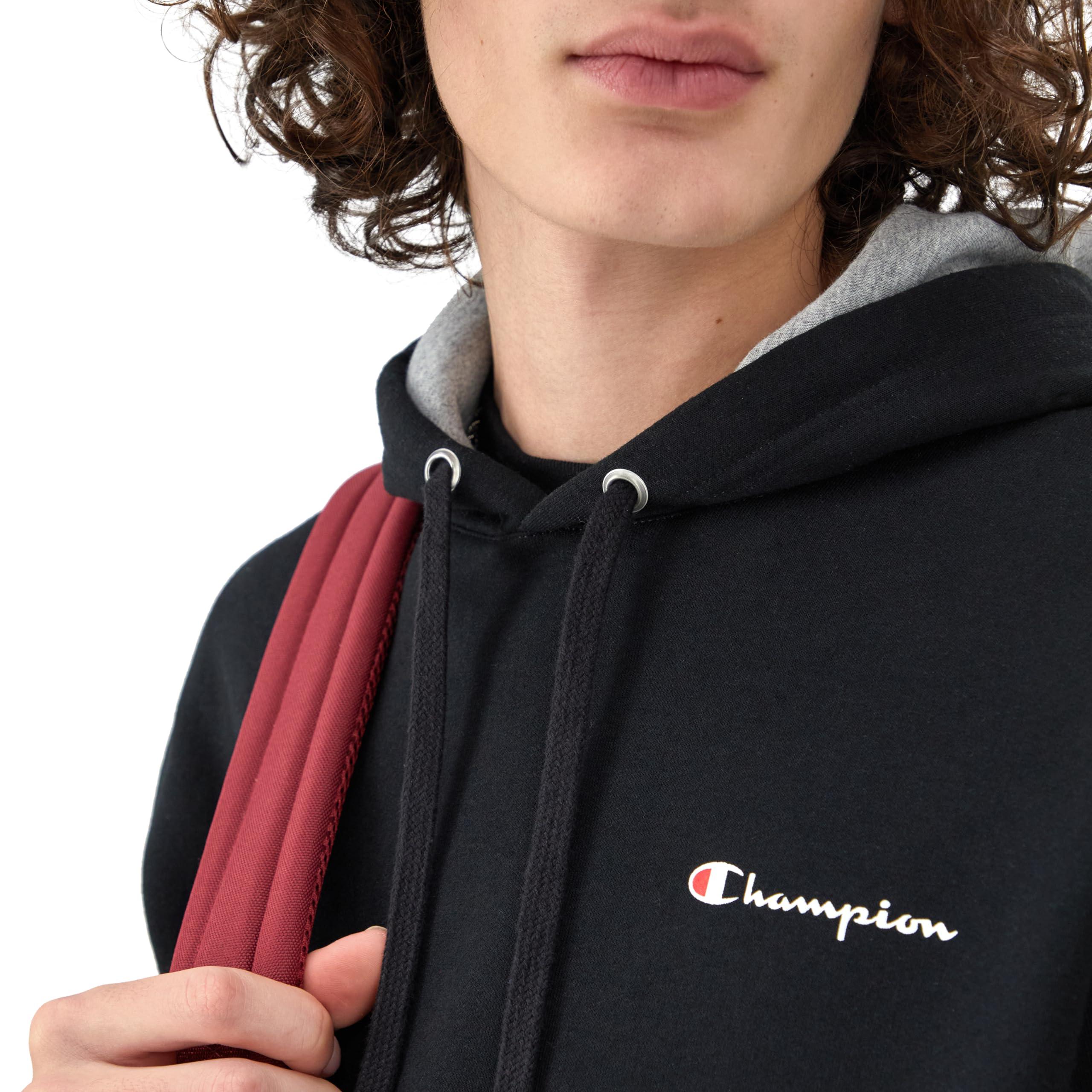 Champion Men's Powerblend Fleece Hoodie, Hooded Sweatshirt For Men, Script (Reg. or Big & Tall) - Image 4