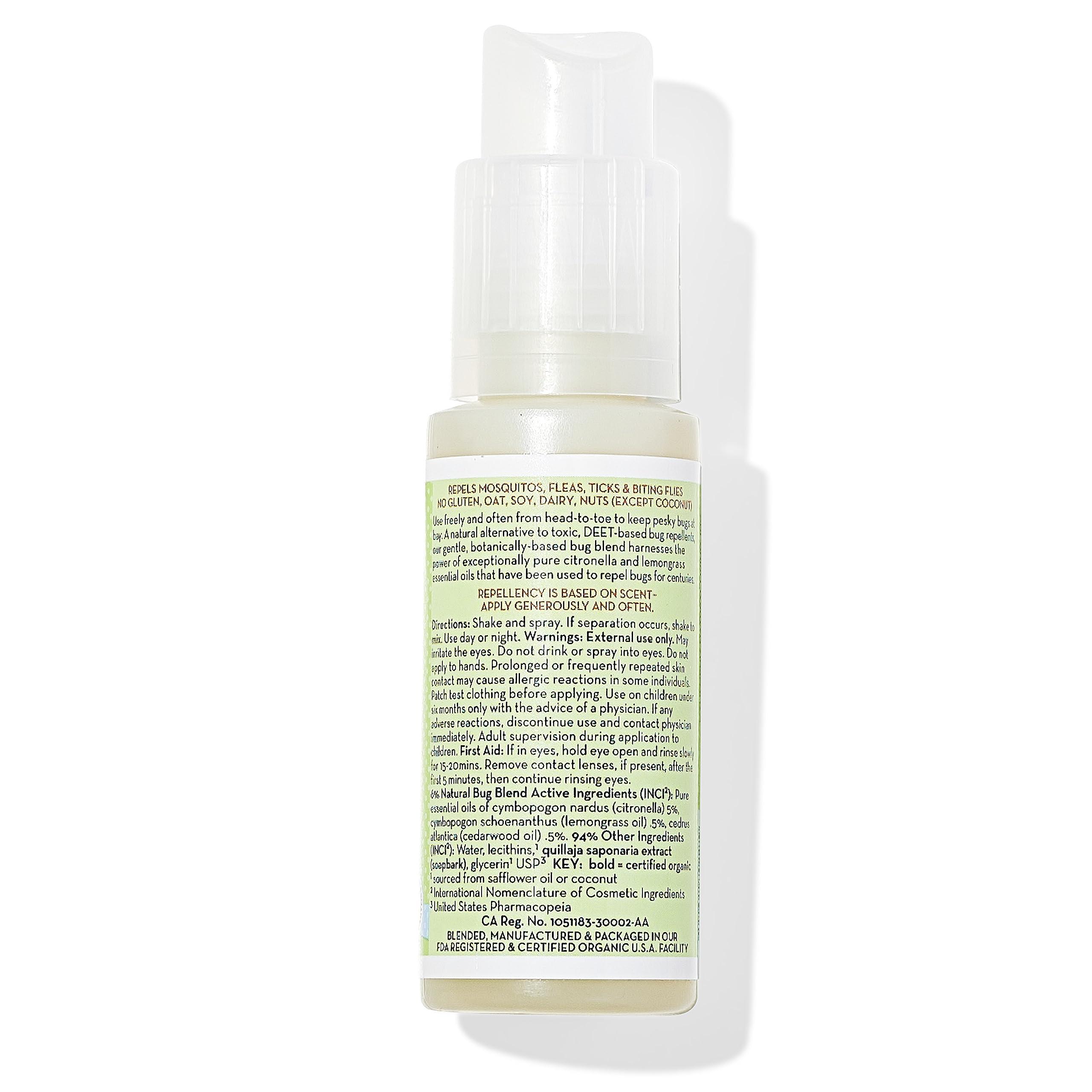 California Baby Natural Bug Repellent Spray | Citronella Bug Spray | DEET-Free | Repels Mosquitoes + Bugs | Allergy Friendly | Great Smell | Baby & Adult Insect Repellent Spray | 59 mL / 2 oz. - Image 2