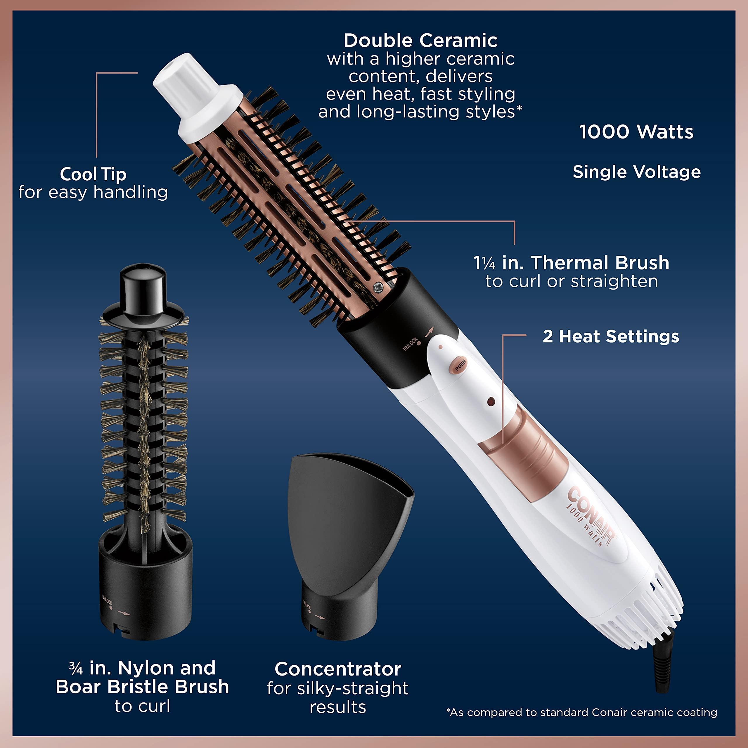 Conair Double Ceramic Hot Air Brush, 3-in-1, Dry as You Style - Image 4