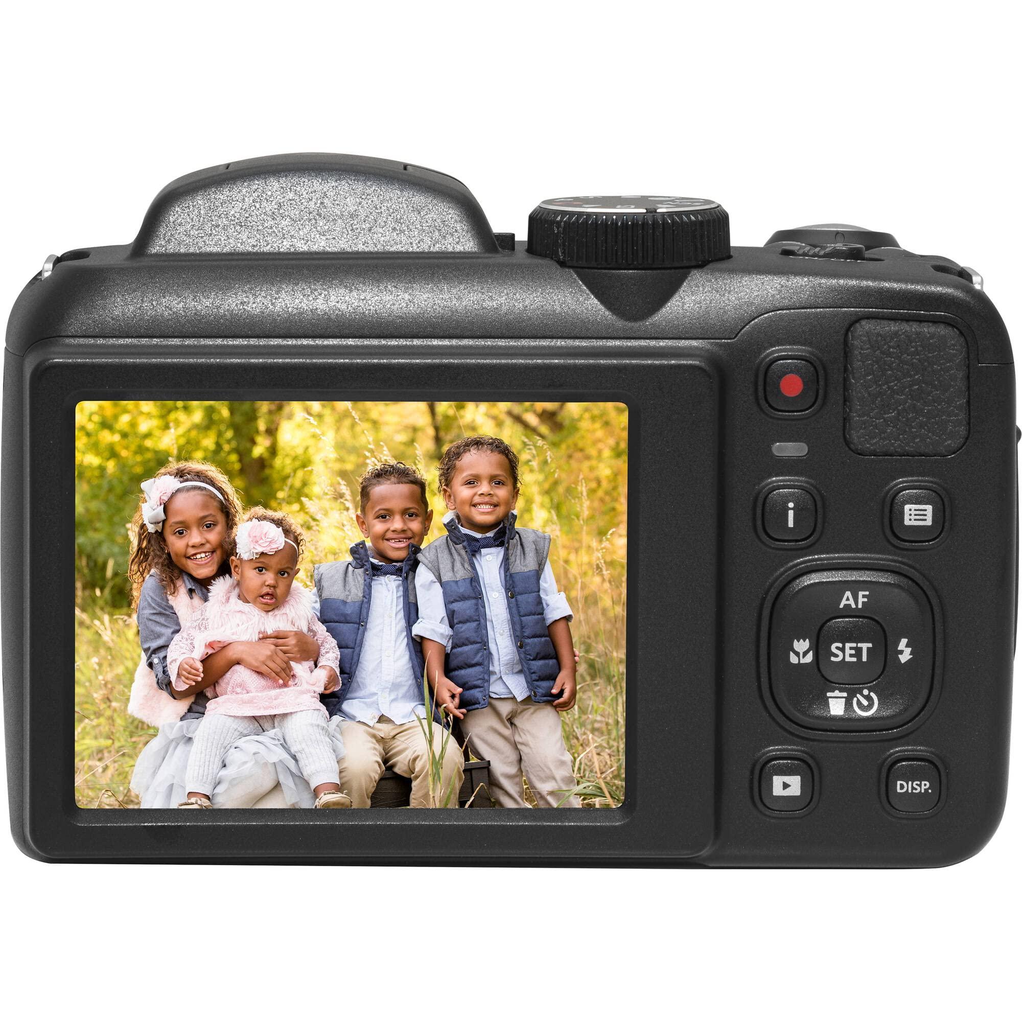 Kodak PIXPRO AZ255 Digital Camera (Black) Bundle with 32GB Memory Card (2) + Digital Camera/Video Case (4 Items) - Image 7