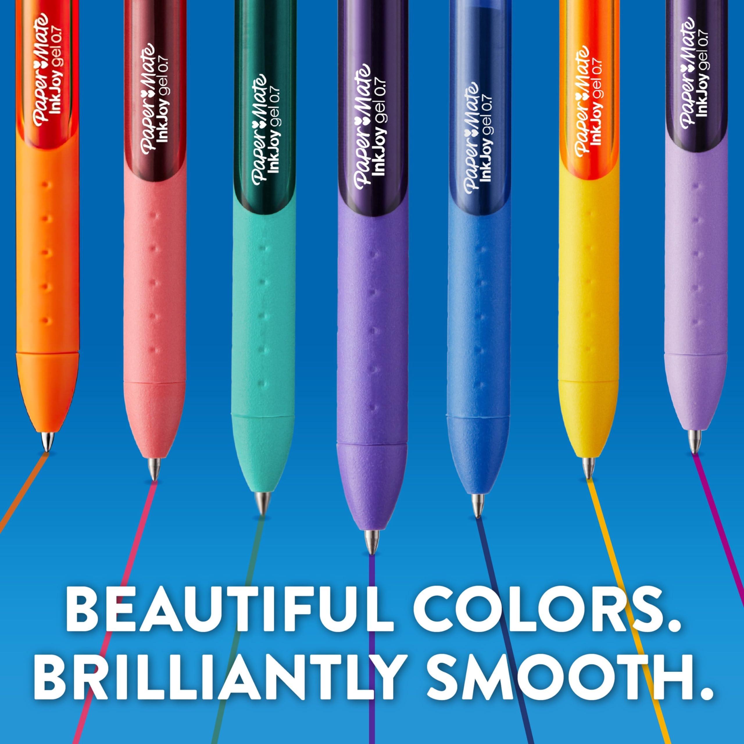 Paper Mate InkJoy Black Gel Pens Medium Point (0.7 mm) Comfort Grip 10 Count Fast Dry Ink Ideal for Smooth Writing - Image 4