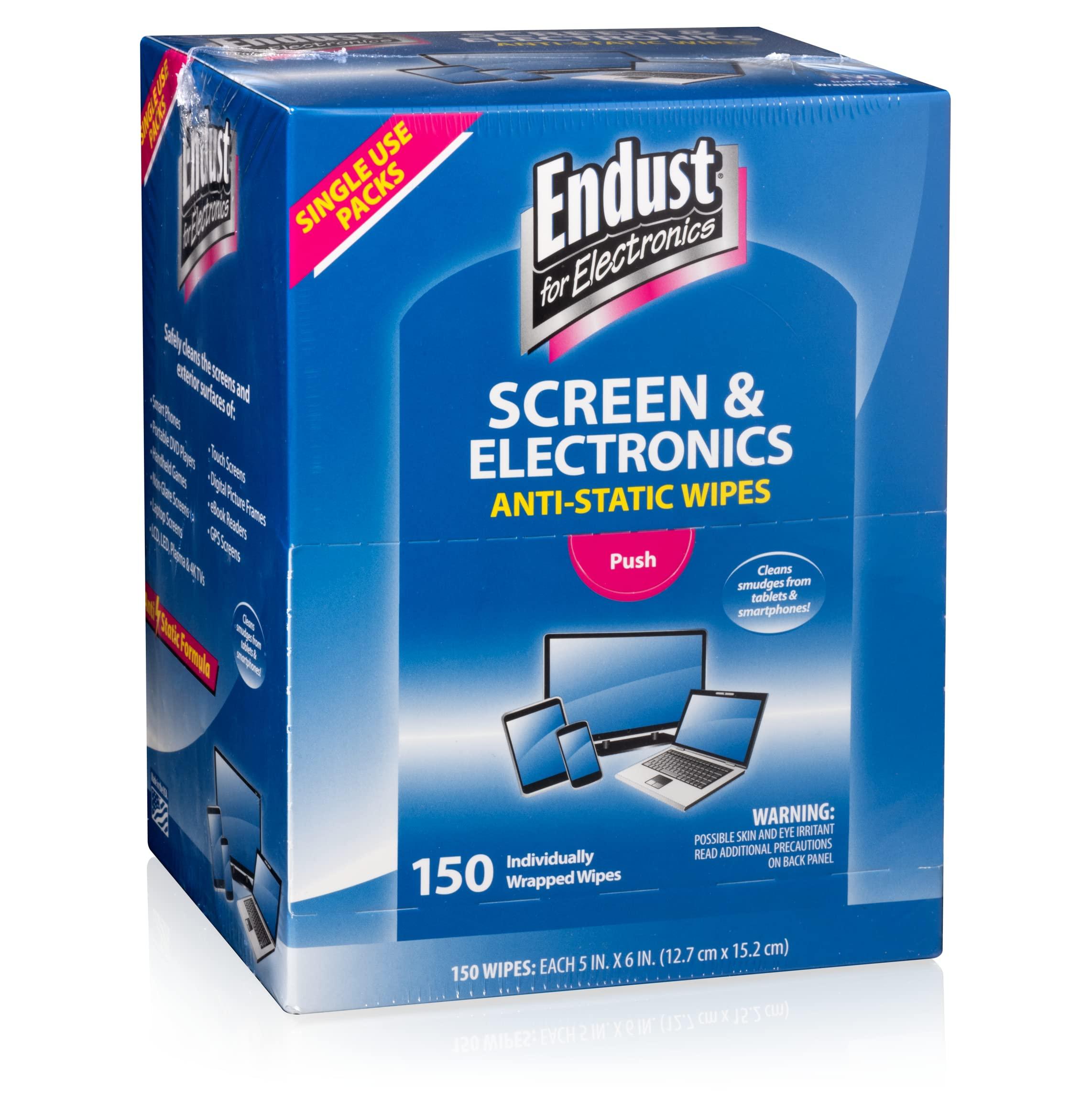 Endust for Electronics; Individually Wrapped, Portable, Anti-Static, Screen & Electronics Cleaning Wipes; 150 Count (14316) - Image 3