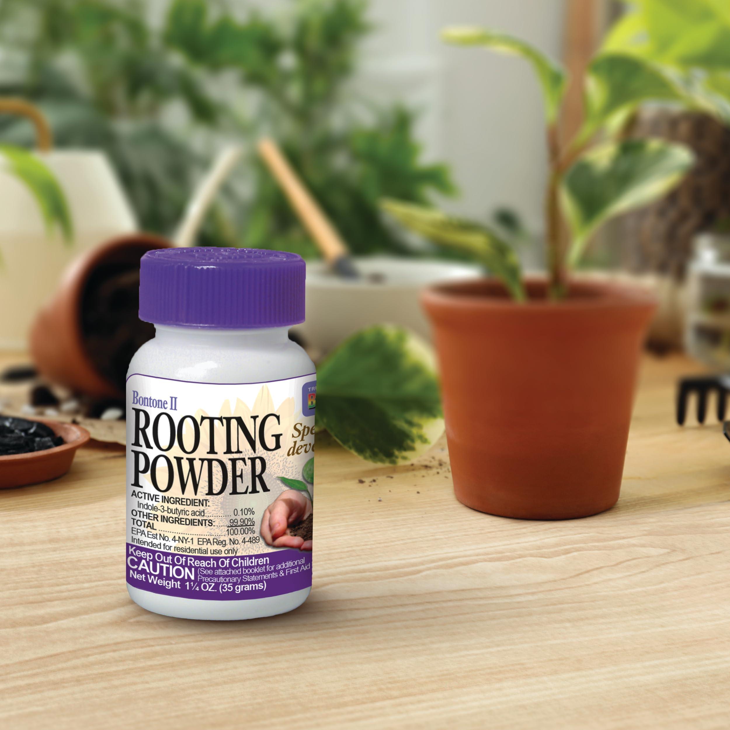 Bonide Bontone II Rooting Powder, 1.25 oz Ready-to-Use Dust for Houseplants and Transplants Speeds Root Development - Image 2