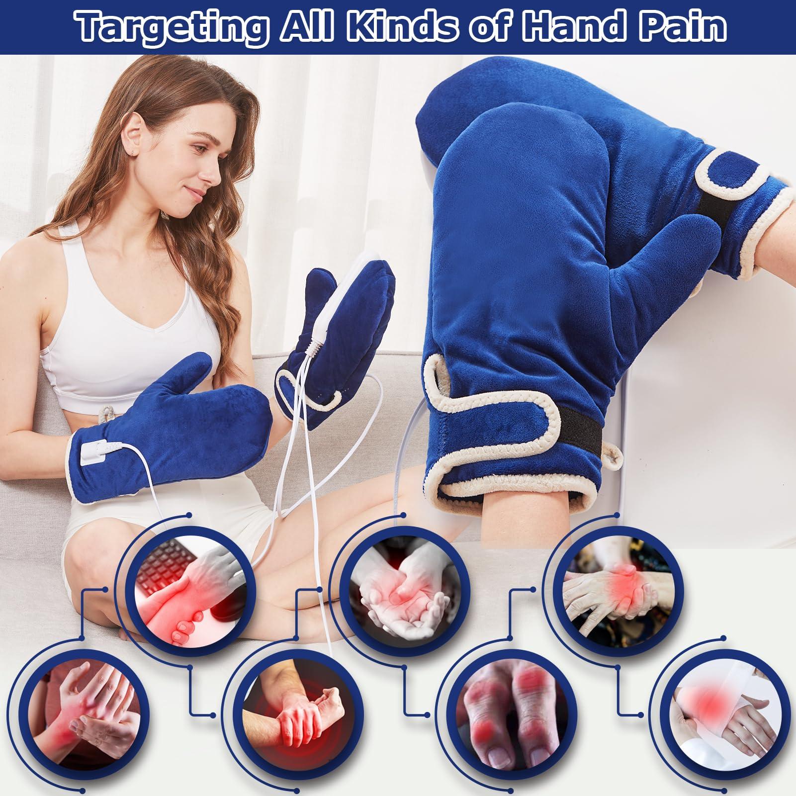 CAMECO Heating Pad for Hands & Fingers & Wrists, 86℉ - 158℉ Heated Arthritis Gloves for Women Men Pain Relief, 30s Fast Heating Electric Hand Warmers Mittens for Carpal Tunnel, Auto Shut Off - Image 3