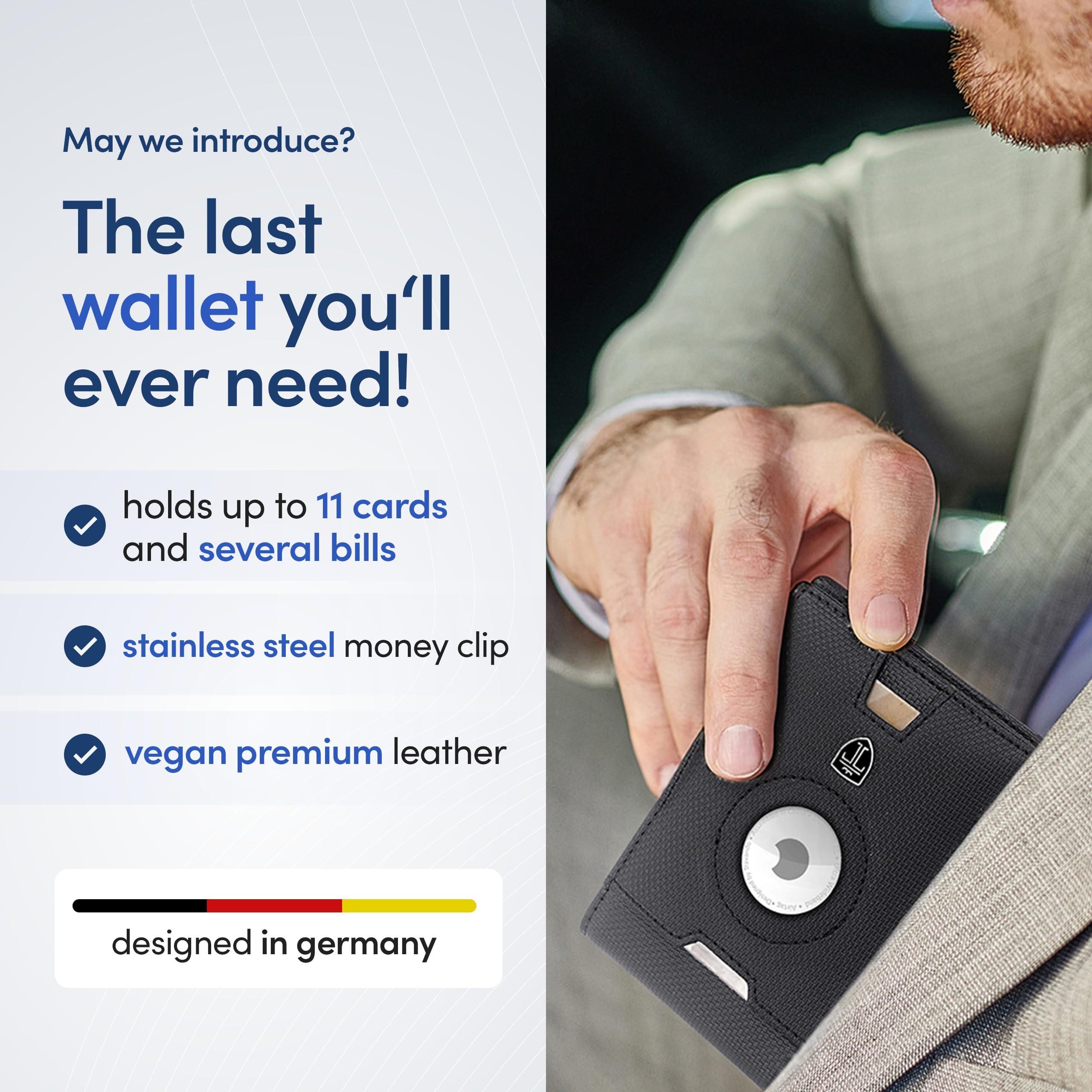 TRAVANDO AirTag* Wallet Mens Wallet with Money Clip Air Tag Wallet Card Holder RFID Blocking Bifold Gifts for Men - Image 3