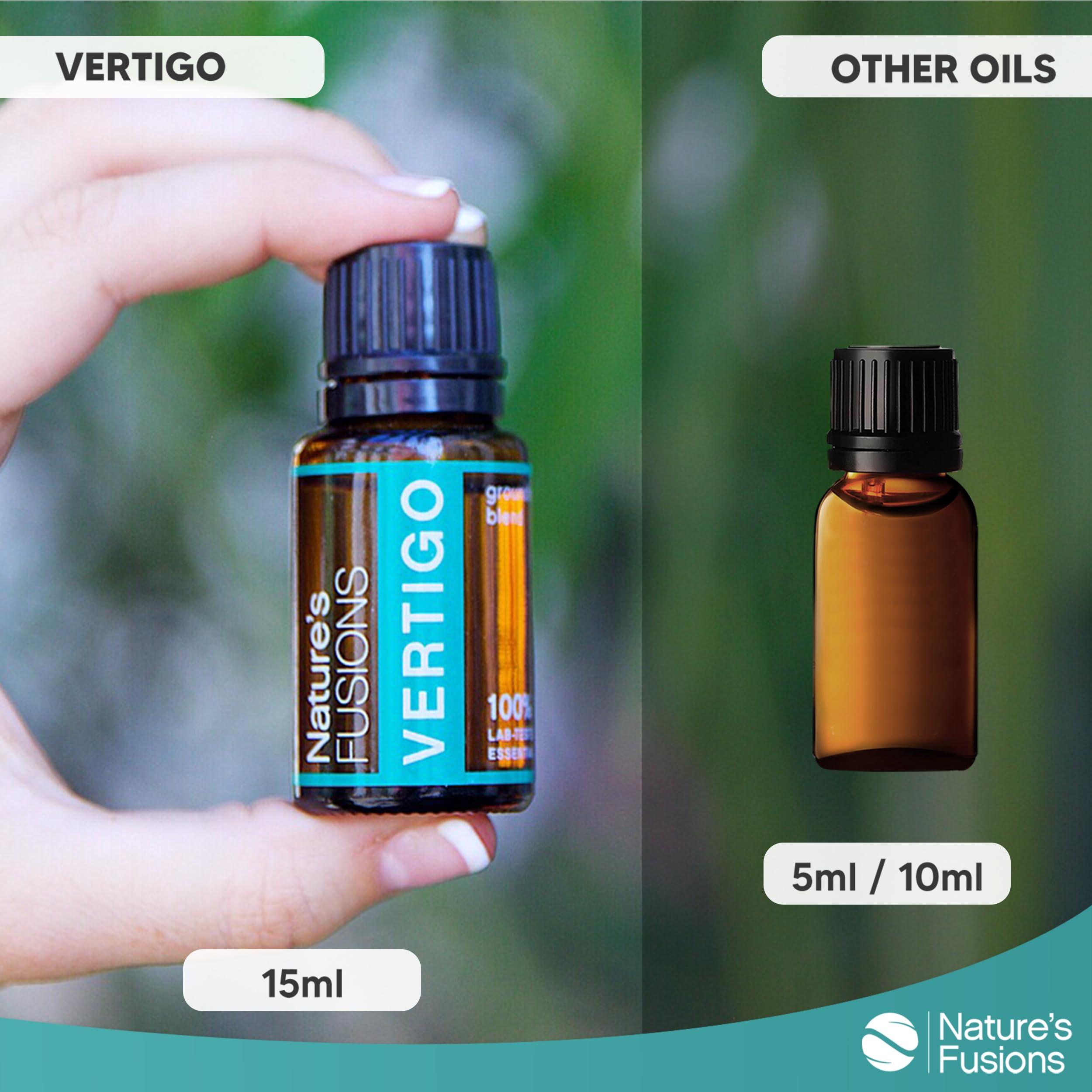 Nature's Fusions Vertigo Relief, Ginger Oil Nausea Relief Essential Oil Blends (15ml) - Fast-Acting Motion Sickness Relief, Morning Sickness Relief, Dizziness Relief, & Vertigo Medicine w/ Peppermint - Image 6