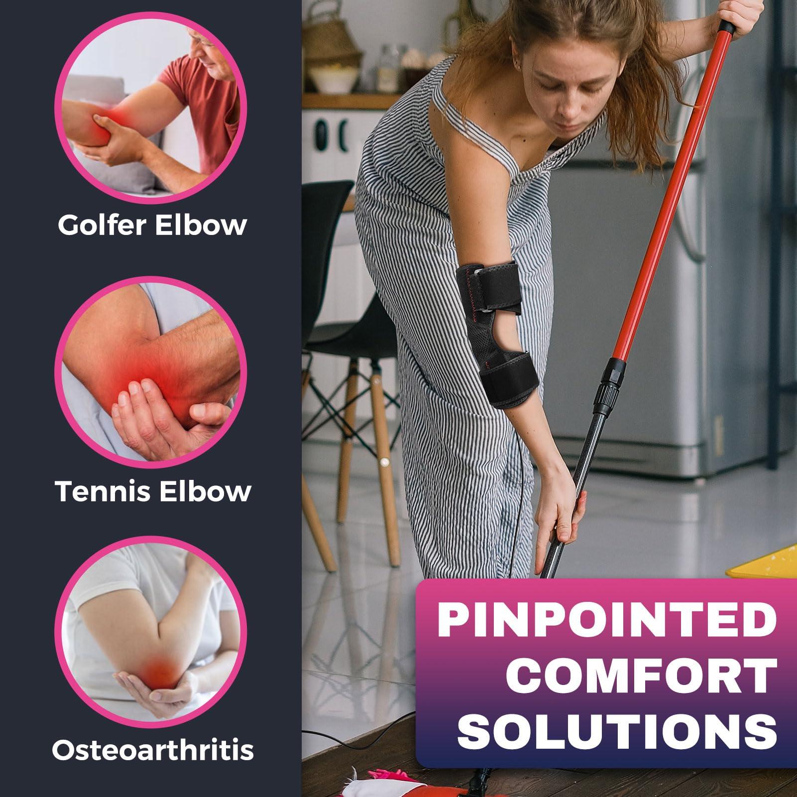 CREATRILL Elbow Heating Pad for Tendonitis and Tennis Elbow, Flexible Arm Heating Pad Sleeve，Tennis Elbow Heated Brace with Moist Heat Option - Image 4