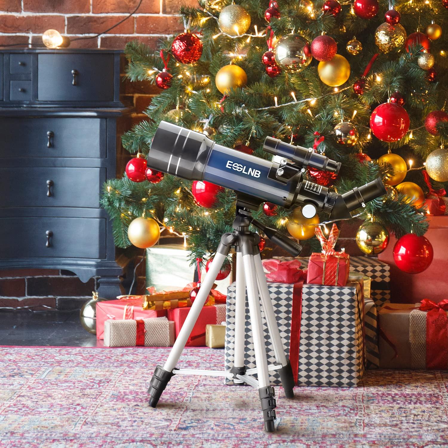 ESSLNB Telescope for Adults, 70mm Aperture Refractor Telescopes (15X-180X) for Astronomy Beginners, Portable Travel Telescope with Phone Adapter & Adjustable Tripod - Image 2