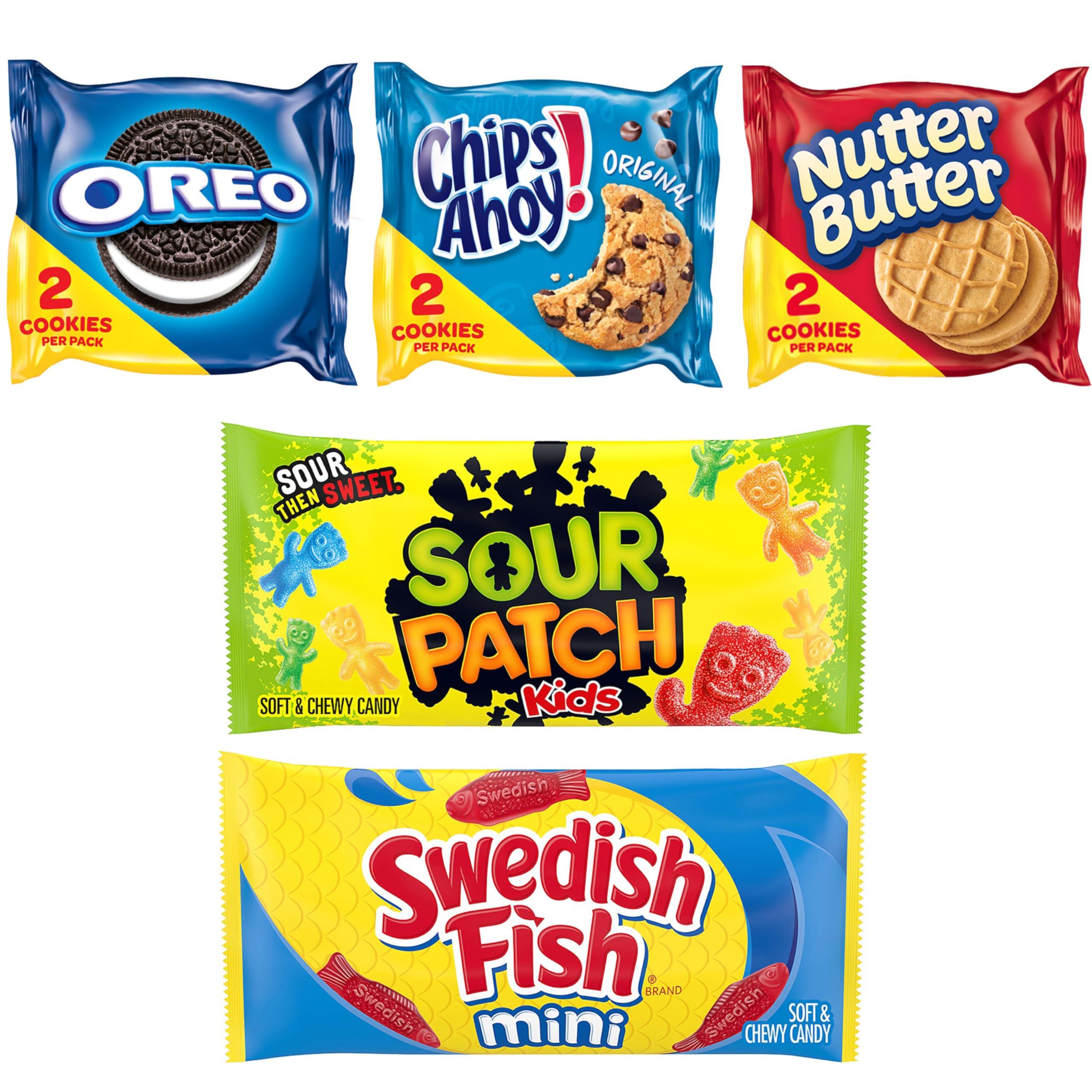 OREO, CHIPS AHOY!, Nutter Butter, SOUR PATCH KIDS & SWEDISH FISH Cookies & Candy Variety Pack, 40 Snack Packs - Image 11