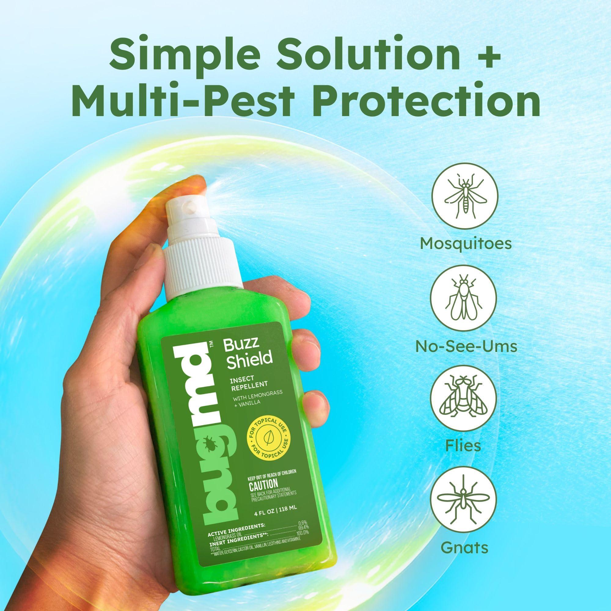 BugMD Buzz Shield - Mosquito and Insect Repellent Spray for Body and Home, Indoor & Outdoor Use, DEET-Free, Tick Repellent, Safe Bug Spray for People (2-Pack) - Image 5