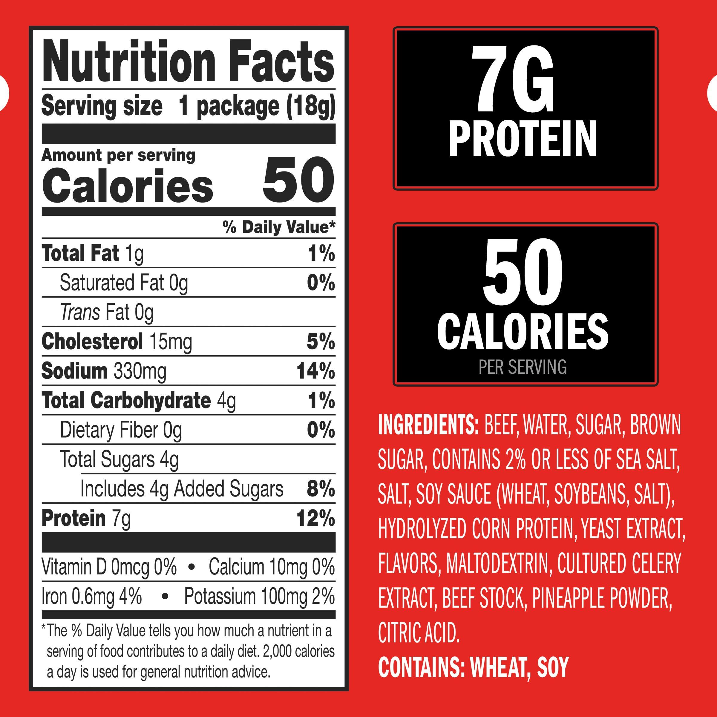 Jack Link's Beef Jerky, Original, Multipack Bags - Flavorful Meat Snacks for Lunches, Ready to Eat Protein Snacks, Individual Packs - 7g of Protein, Made with 100% Beef - 0.625 oz (Pack of 20) - Image 2