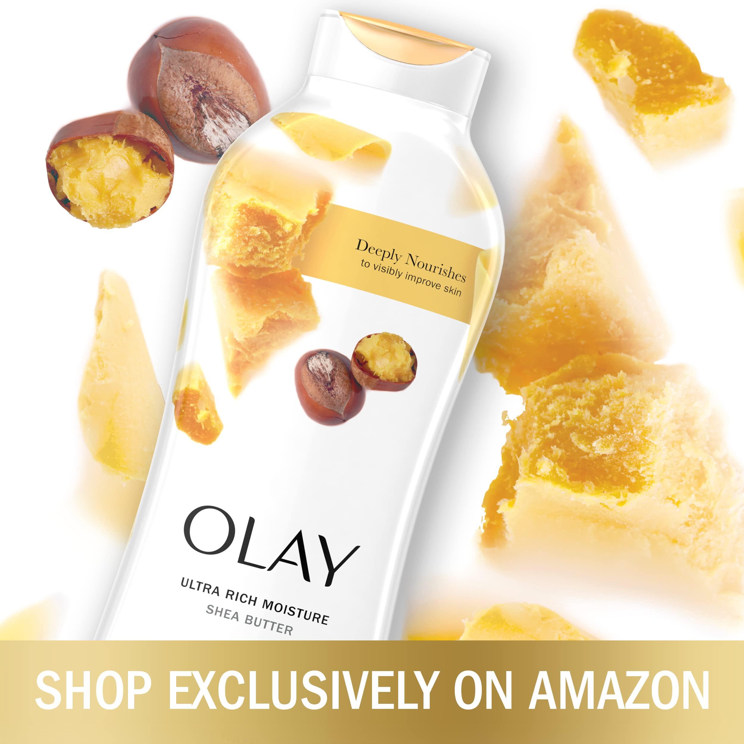 Olay Body Wash for Women, Ultra Moisture, 24hr Moisturizing, Hydrating & Refreshing, B3 Vitamin Complex, Free of Parabens & Phthalates, For All Skin Types, Shea Butter Scent, 22 fl oz (Pack of 4) - Image 8