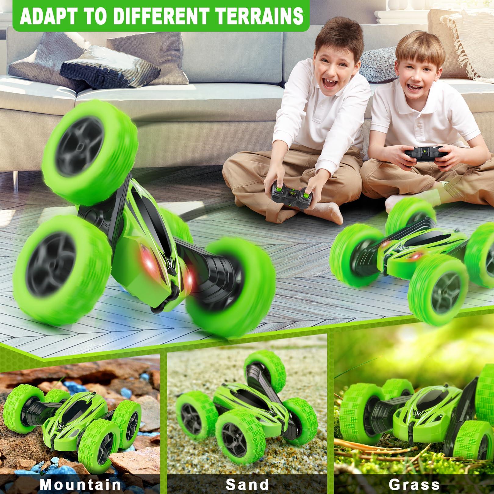 ORRENTE Remote Control Car, RC Cars Toys for Ages 5-7, 2.4GHz 4WD Fast RC Car Kids Toys for Ages 8-13, Double Sided 360° Rotating Monster Truck Toys for Girls RC Truck Toy Cars for Boys - Image 4